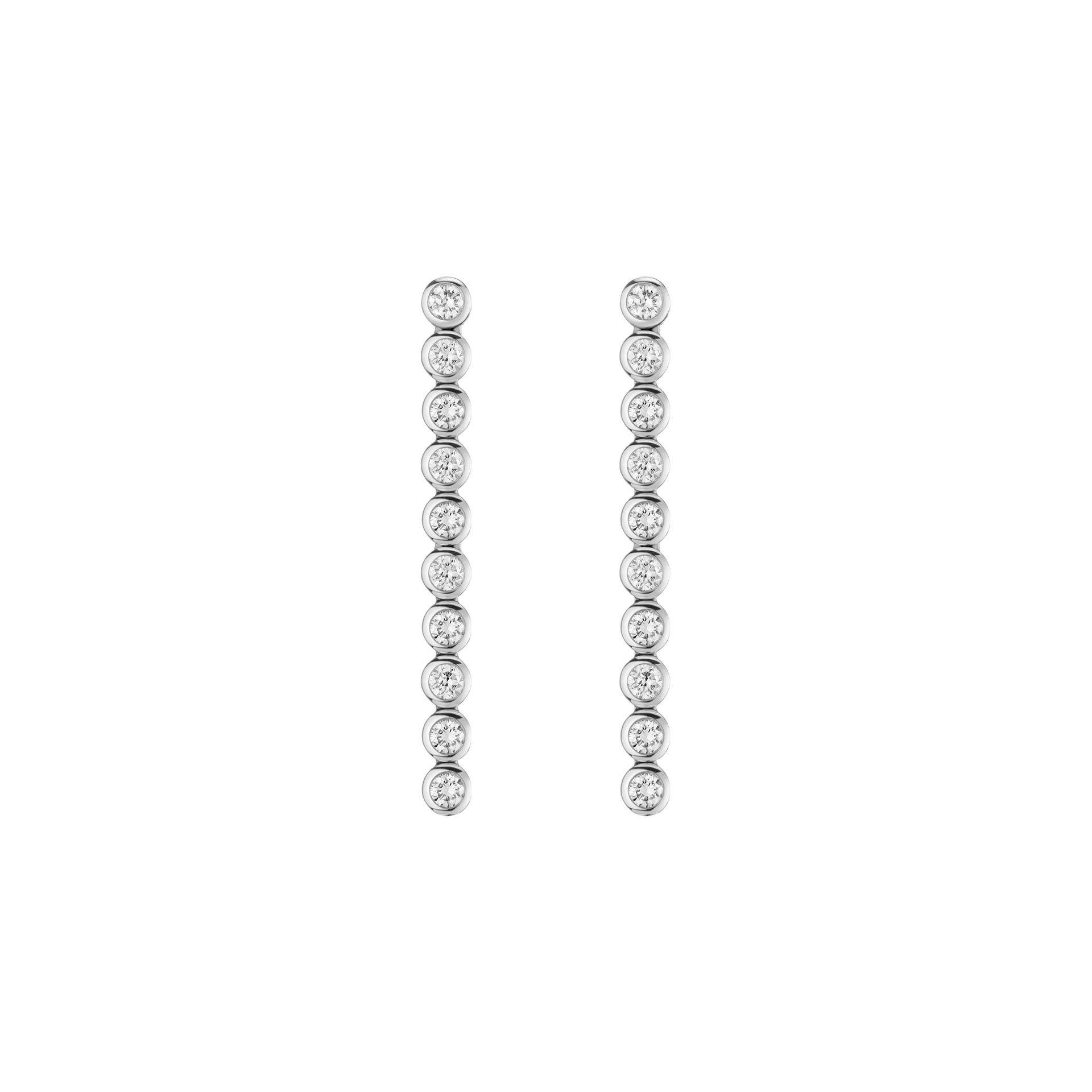 Lab Grown Diamond Bezel Tennis Earrings