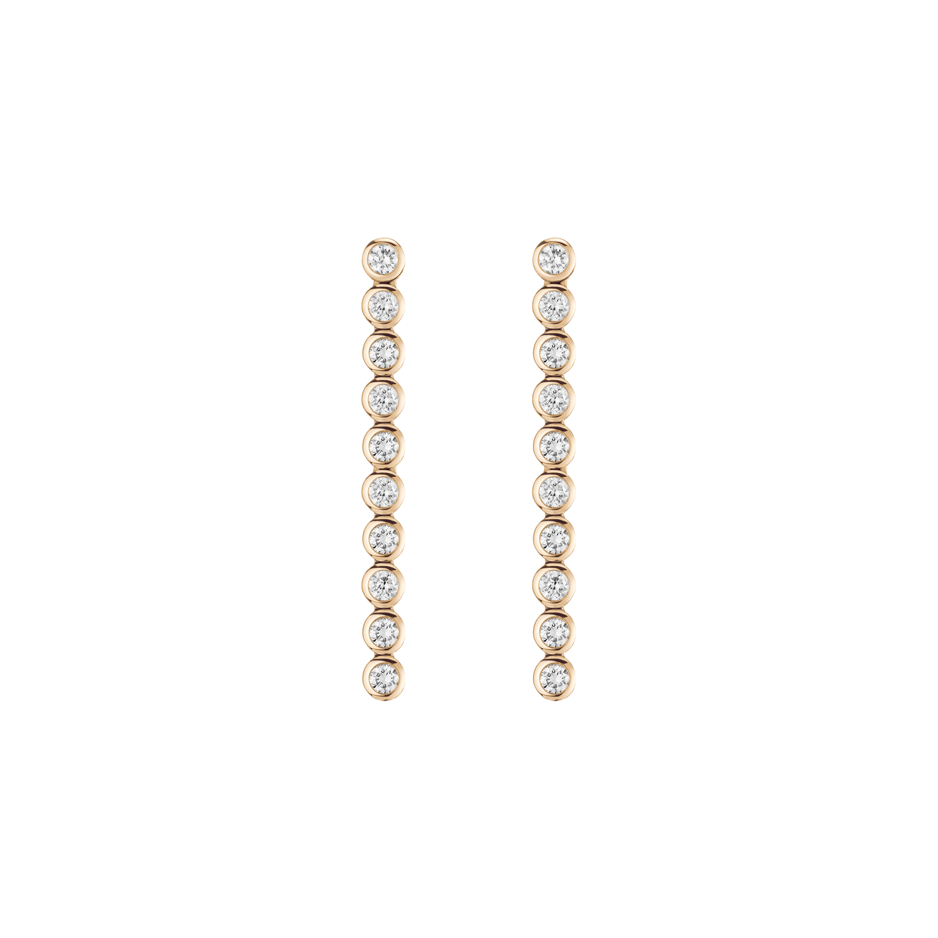 Lab Grown Diamond Bezel Tennis Earrings