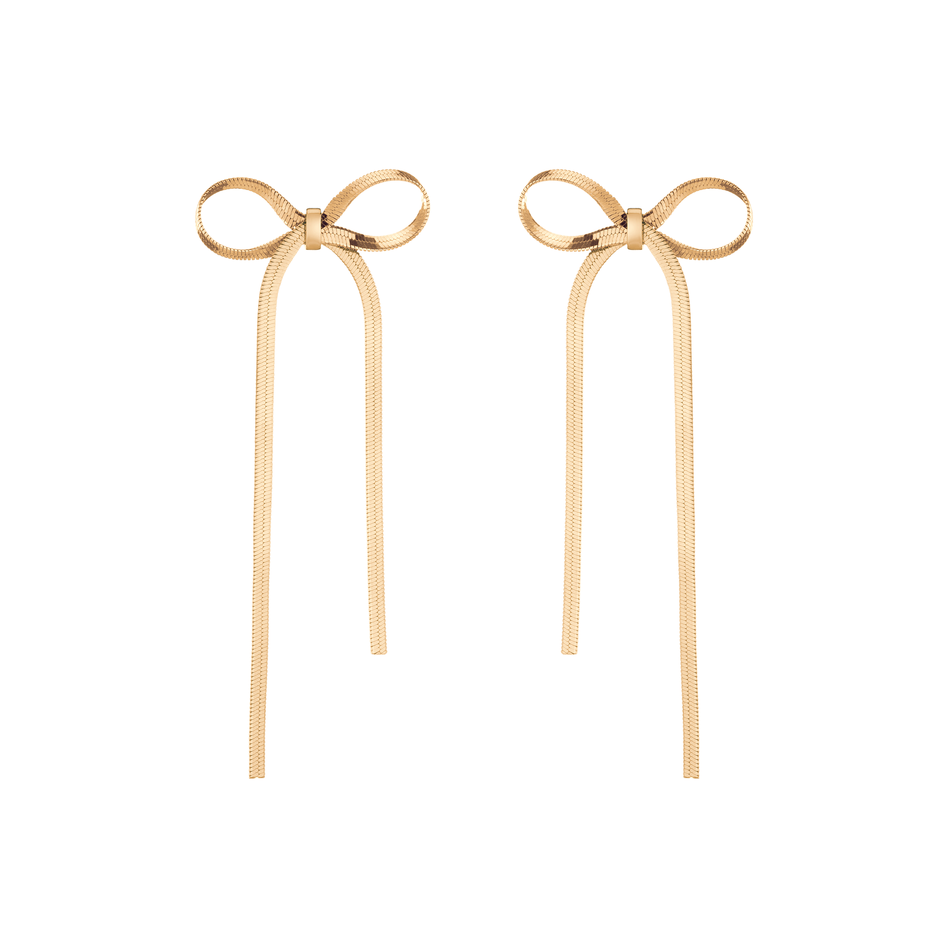 Herringbone Bow Earrings