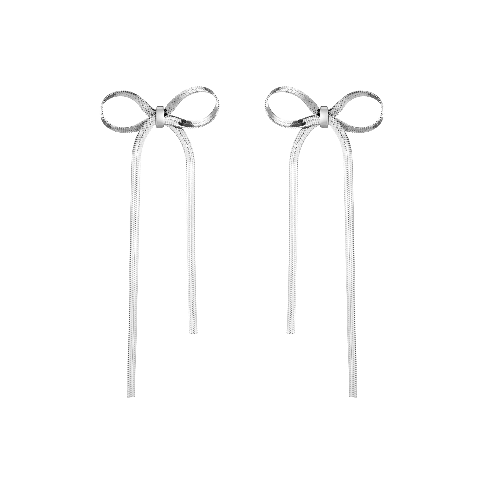 Herringbone Bow Earrings