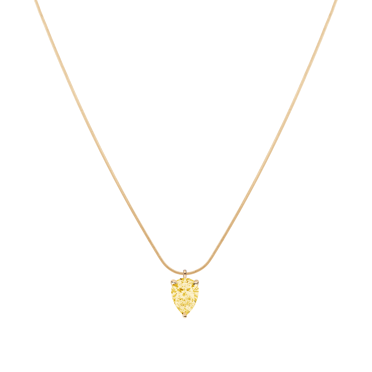Aurate x Marilyn Monroe: Lab Grown Yellow Canary Pendant Necklace