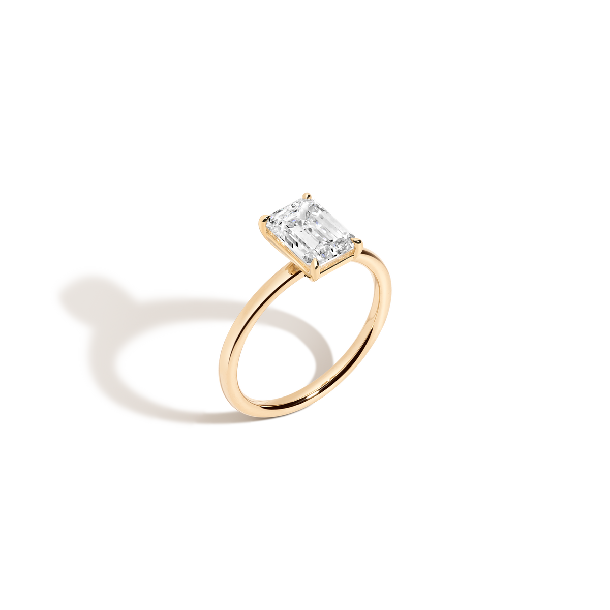 2ct Emerald Lab Grown Diamond Solitaire Ring
