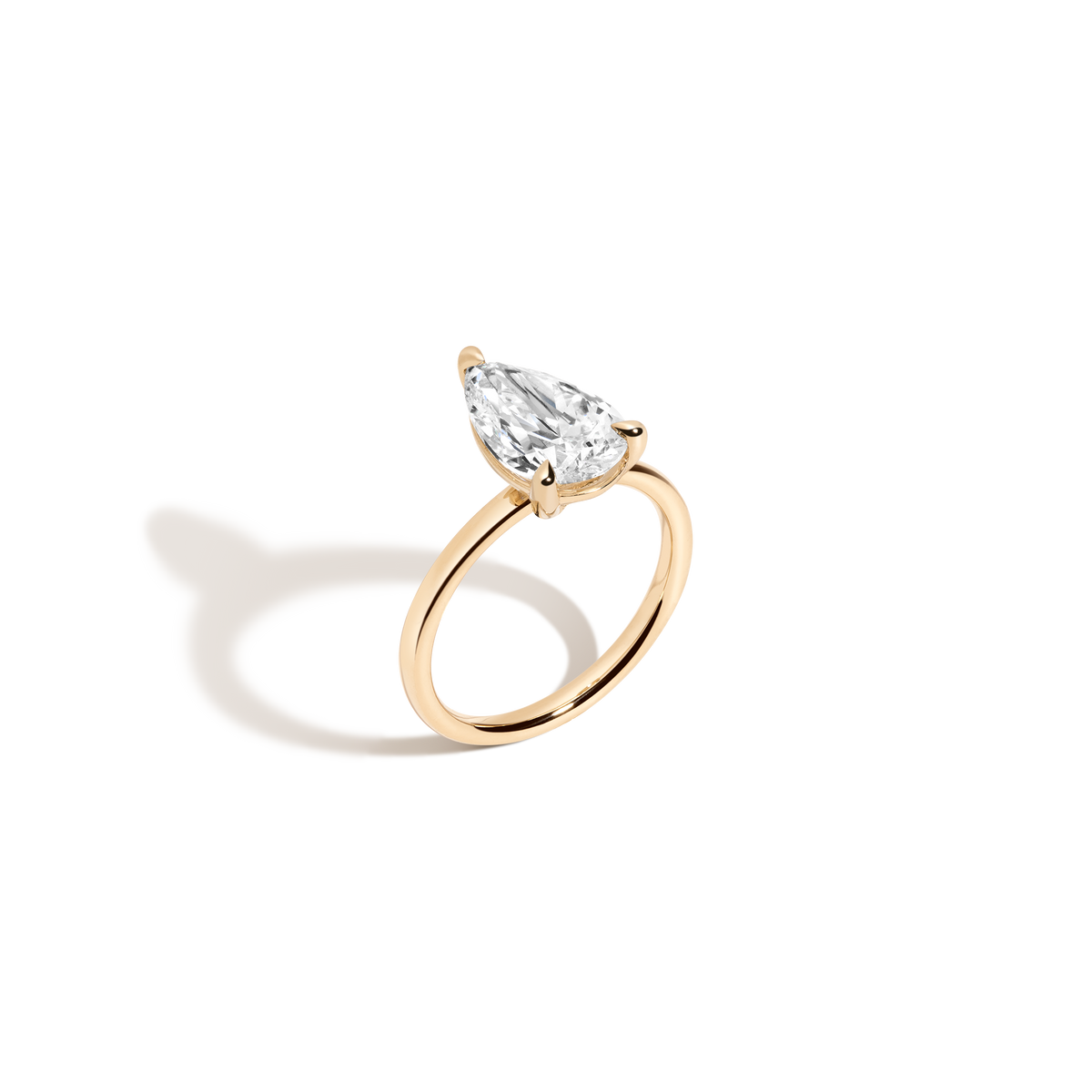 3ct Pear Lab Grown Diamond Solitaire Ring