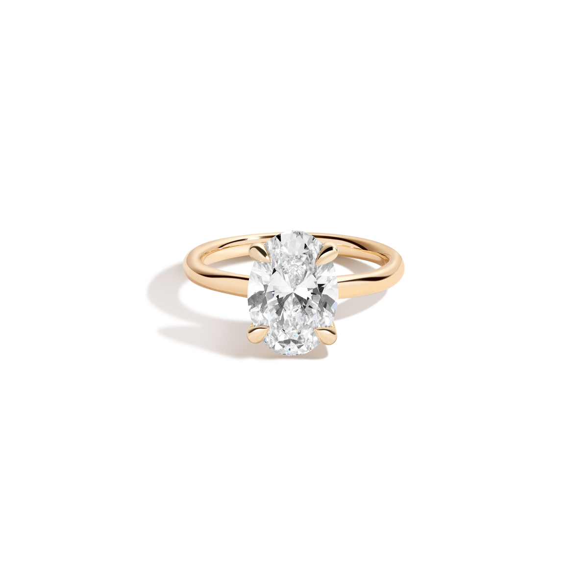 3ct Oval Lab Grown Diamond Solitaire Ring