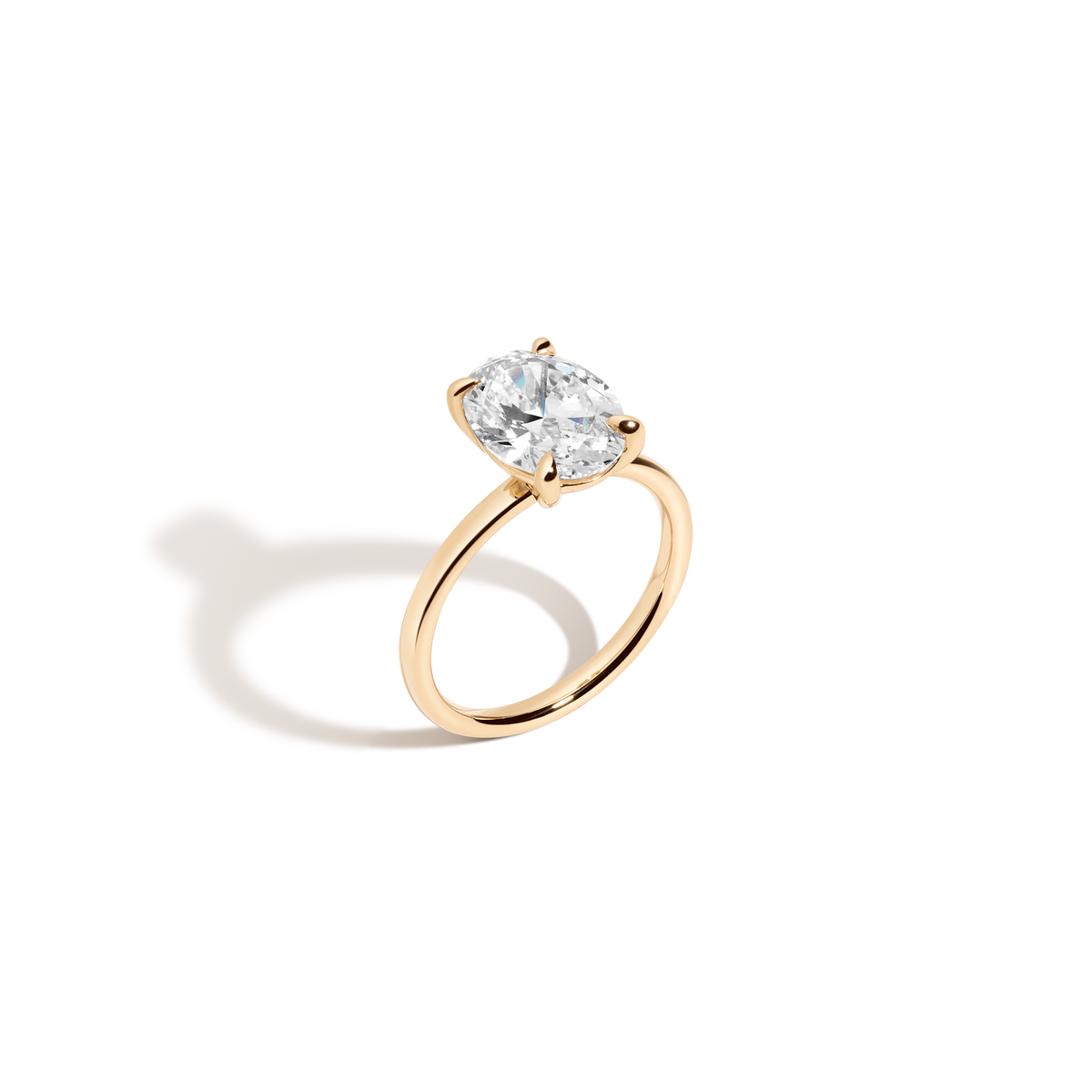 3ct Oval Lab Grown Diamond Solitaire Ring
