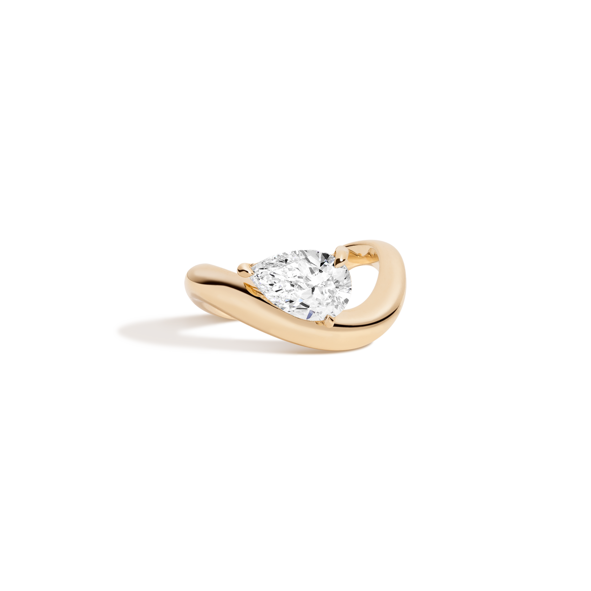 2ct Pear Lab Grown Diamond Floating Ring
