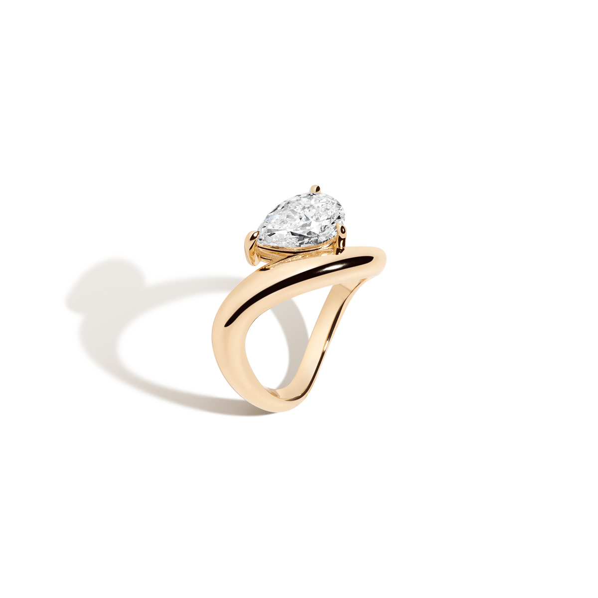 2ct Pear Lab Grown Diamond Floating Ring