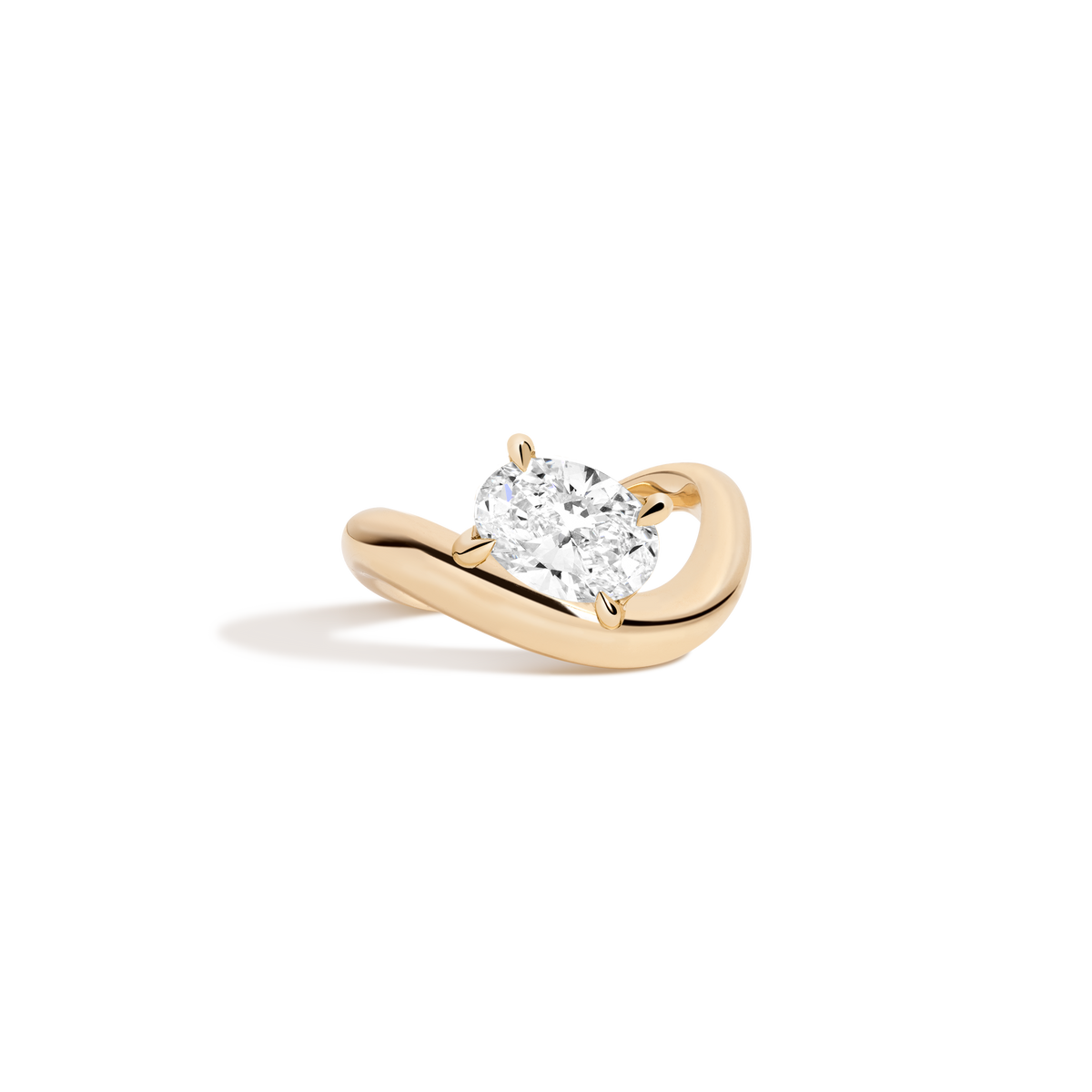 2ct Oval Lab Grown Diamond Floating Ring