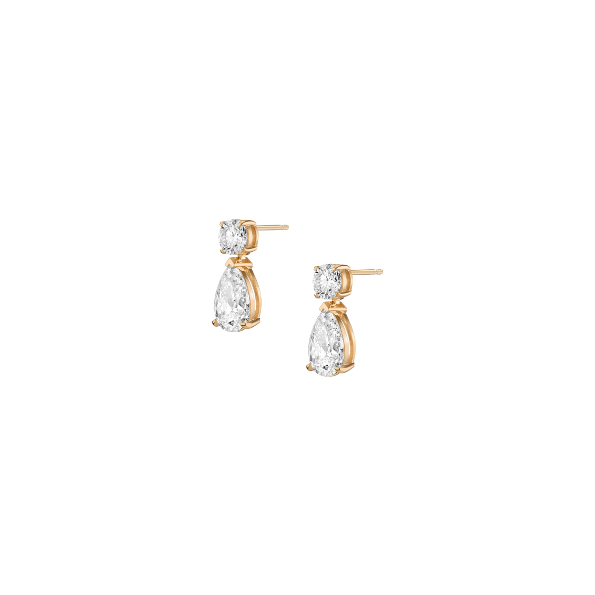 Lab Grown Diamond Pear Drop Earrings