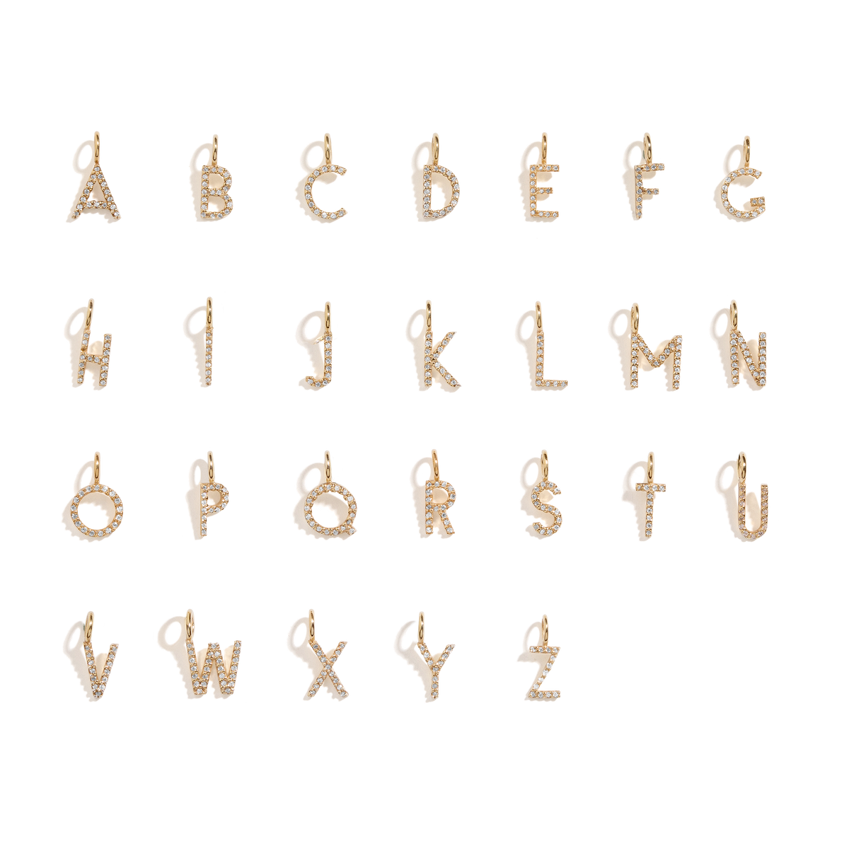 Lab Grown Diamond Classic Letter Pendant