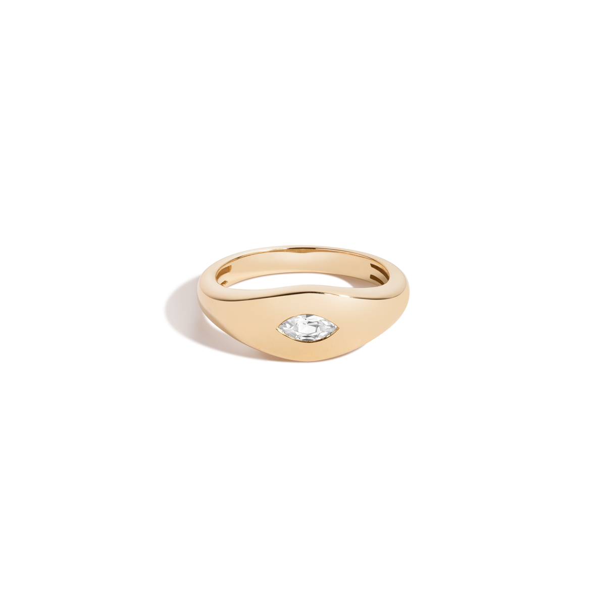 Chunky Lab Grown White Sapphire Marquise Ring