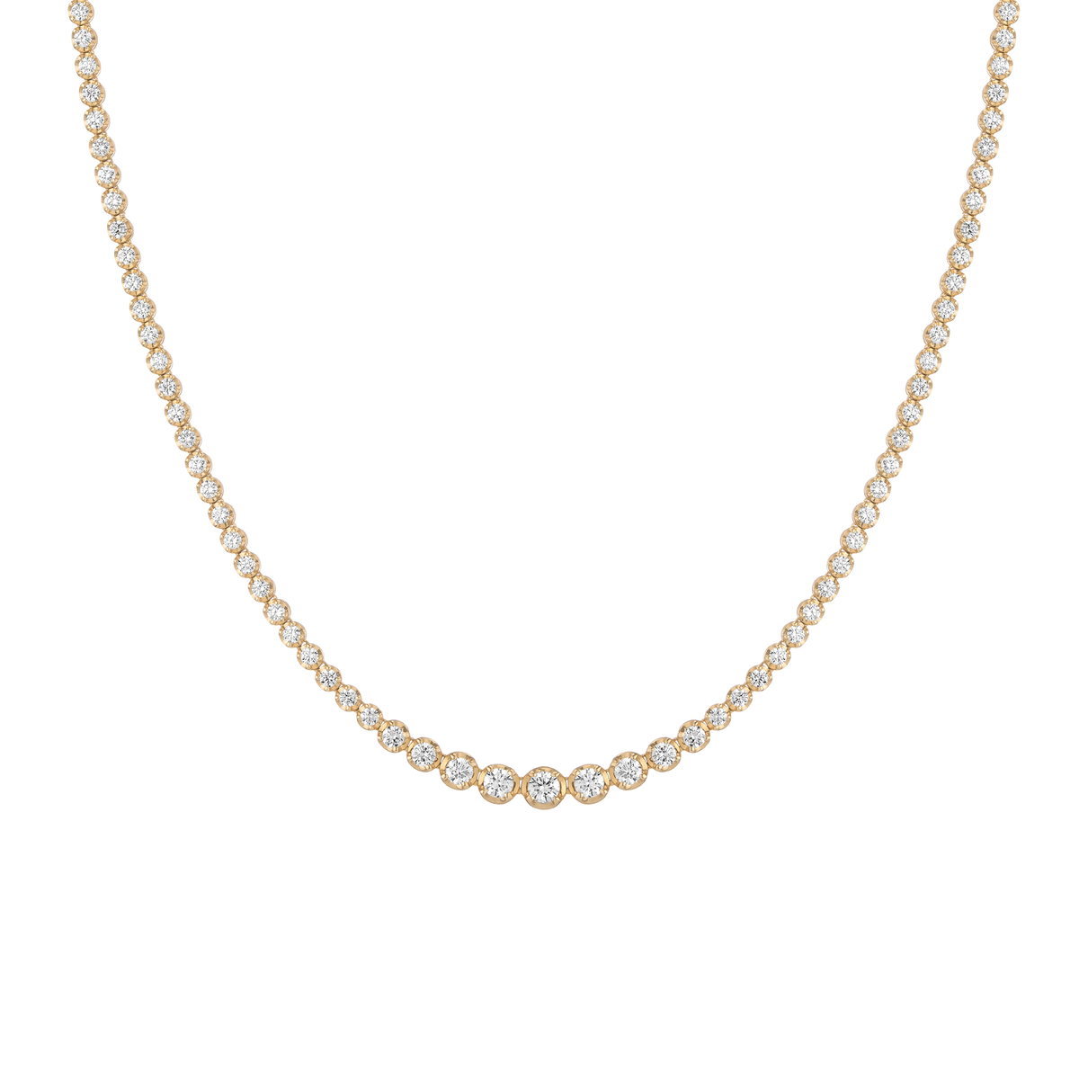 4ct Lab Grown Diamond Graduated Tennis Necklace