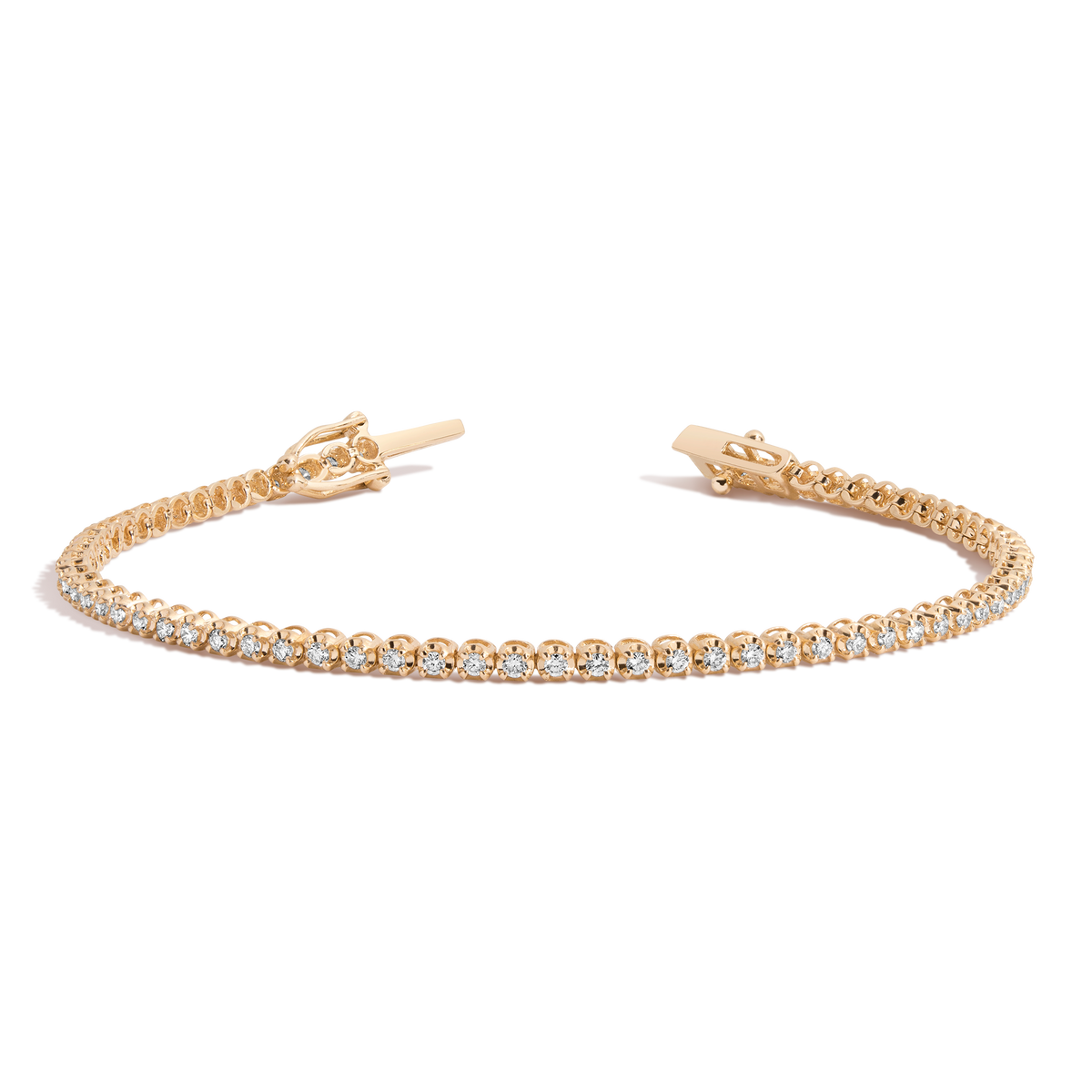 1ct Lab Grown Diamond Cupcake Tennis Bracelet