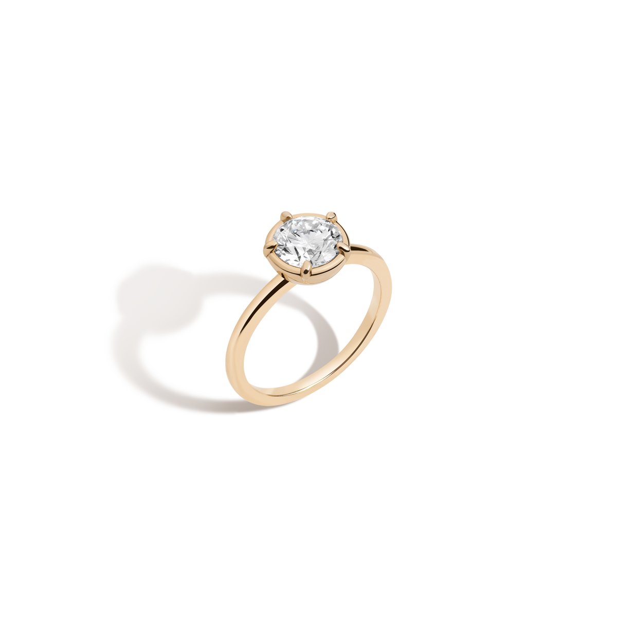 1ct Round Lab Grown Diamond Georgian Ring