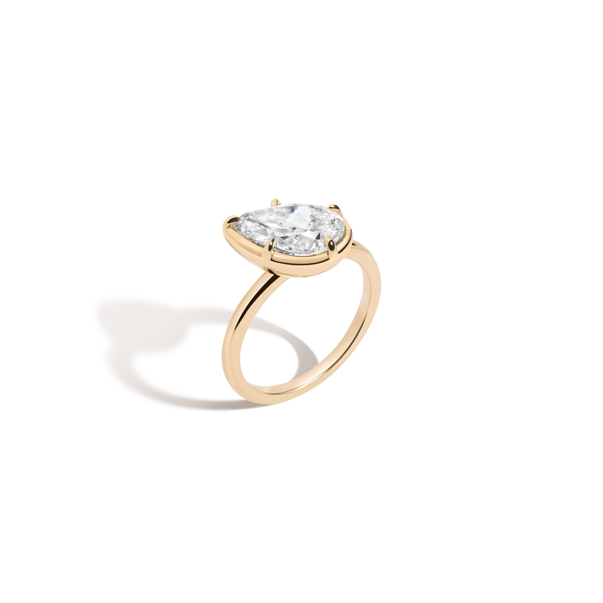 2ct Pear Lab Grown Diamond Georgian Ring