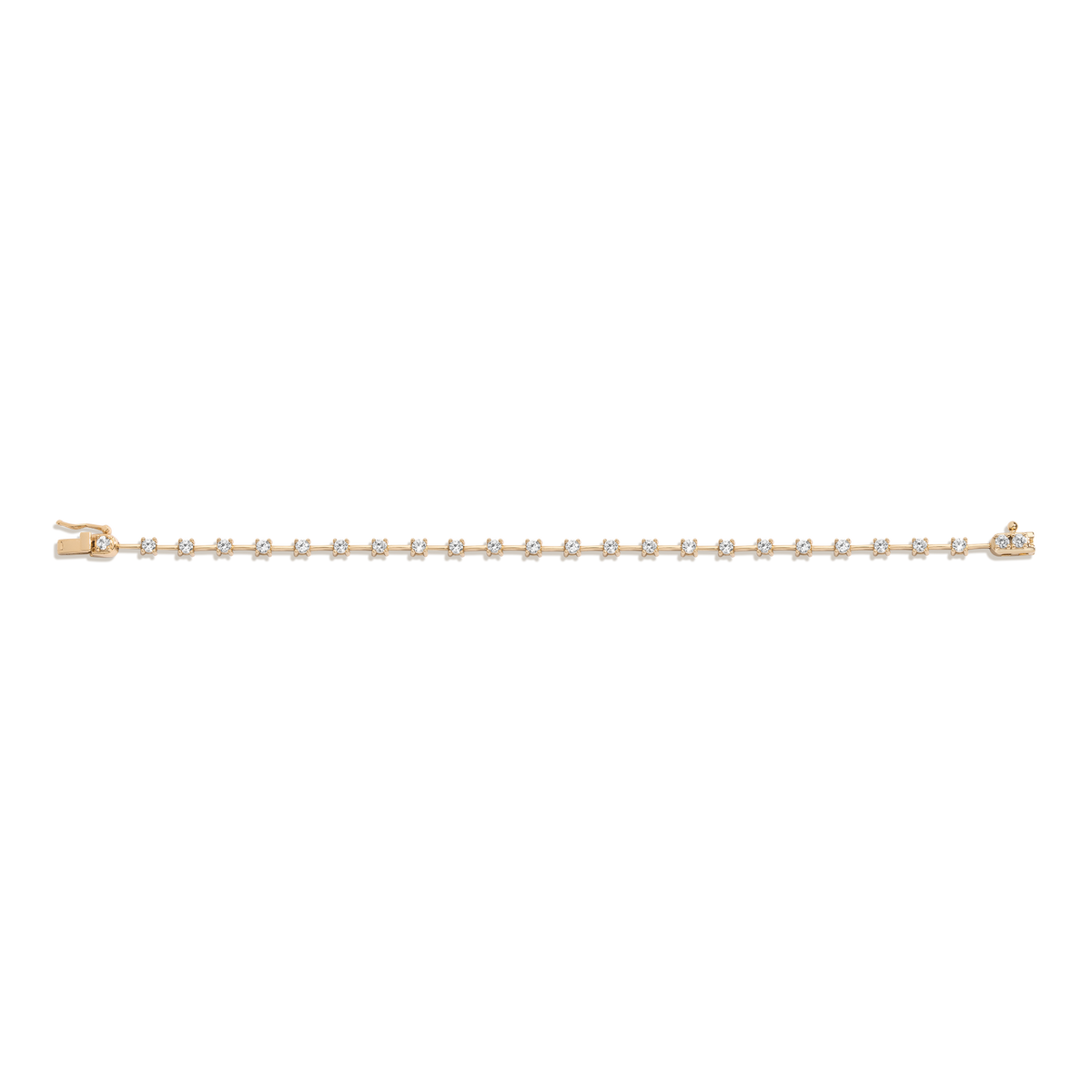 Lab Grown White Sapphire Bar Tennis Bracelet