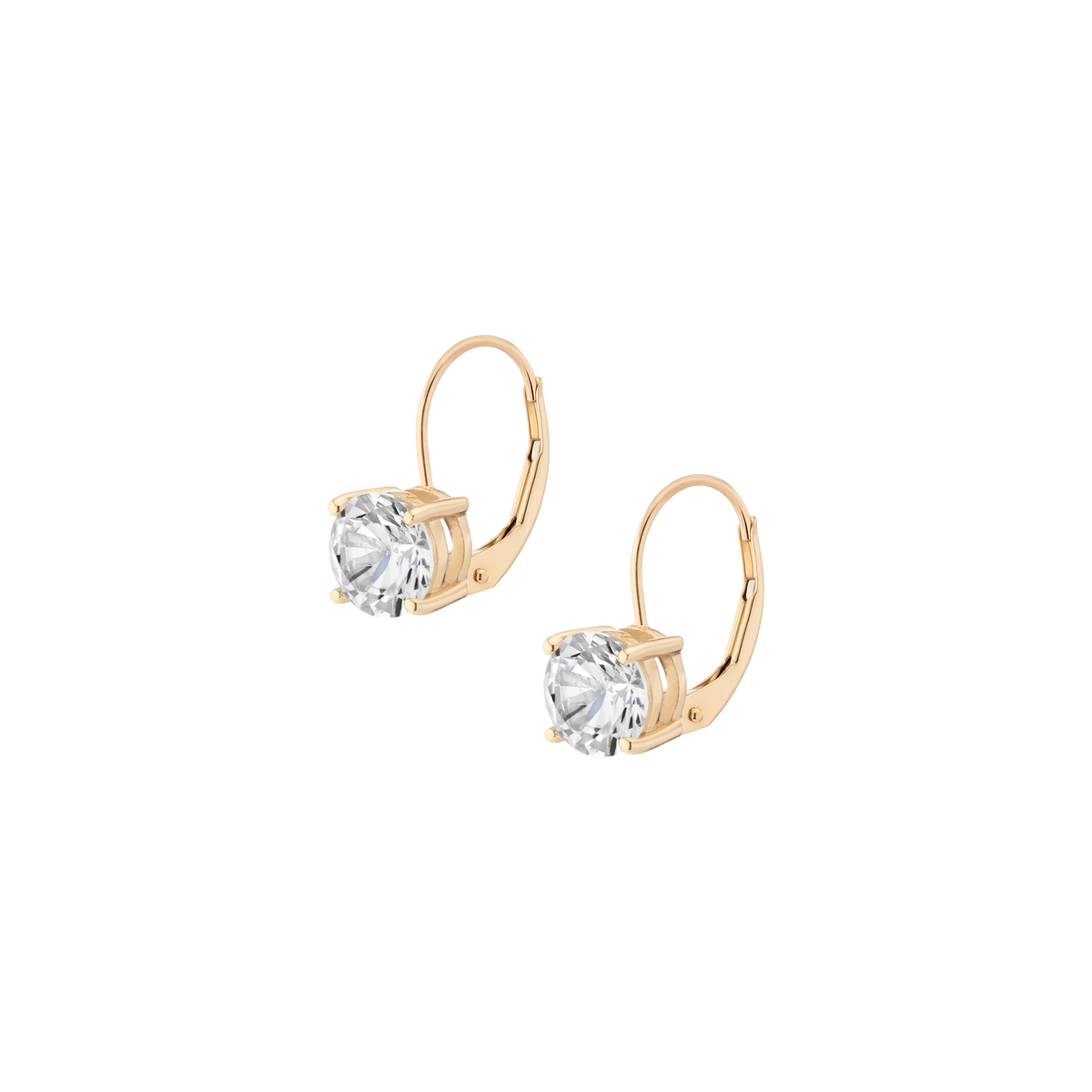 Classic Lab Grown White Sapphire Drop Earrings