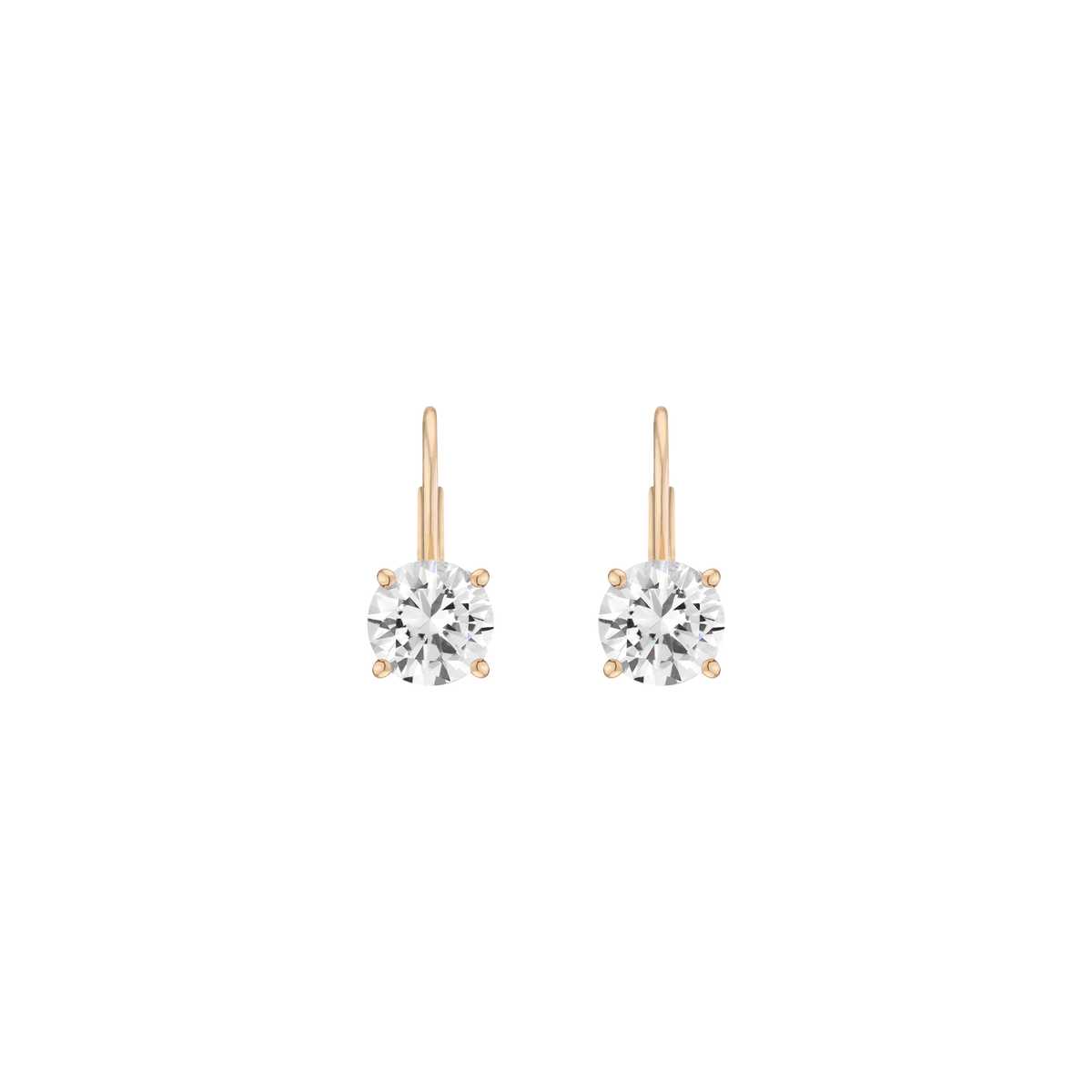 Classic Lab Grown White Sapphire Drop Earrings