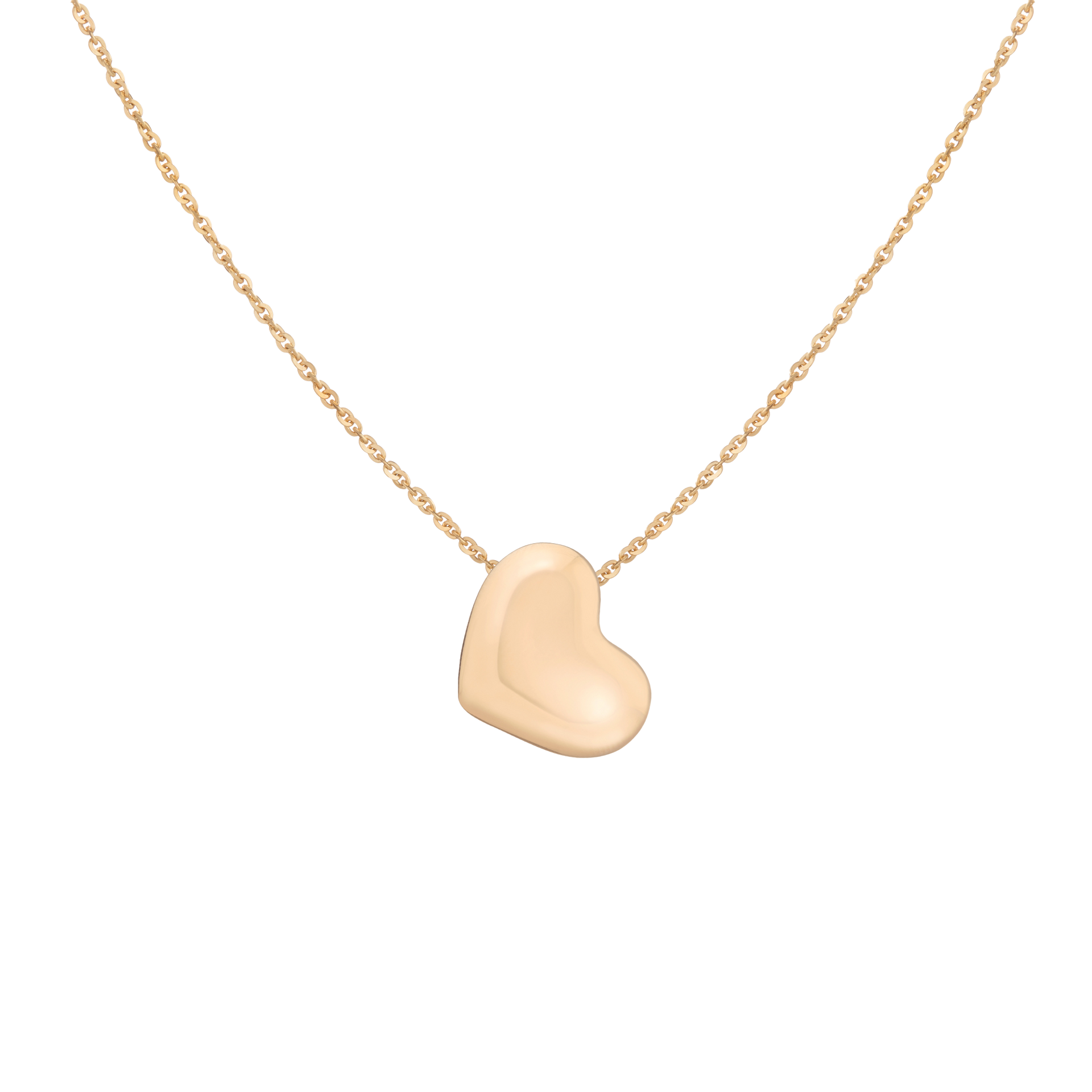 Pillow Heart Pendant Necklace