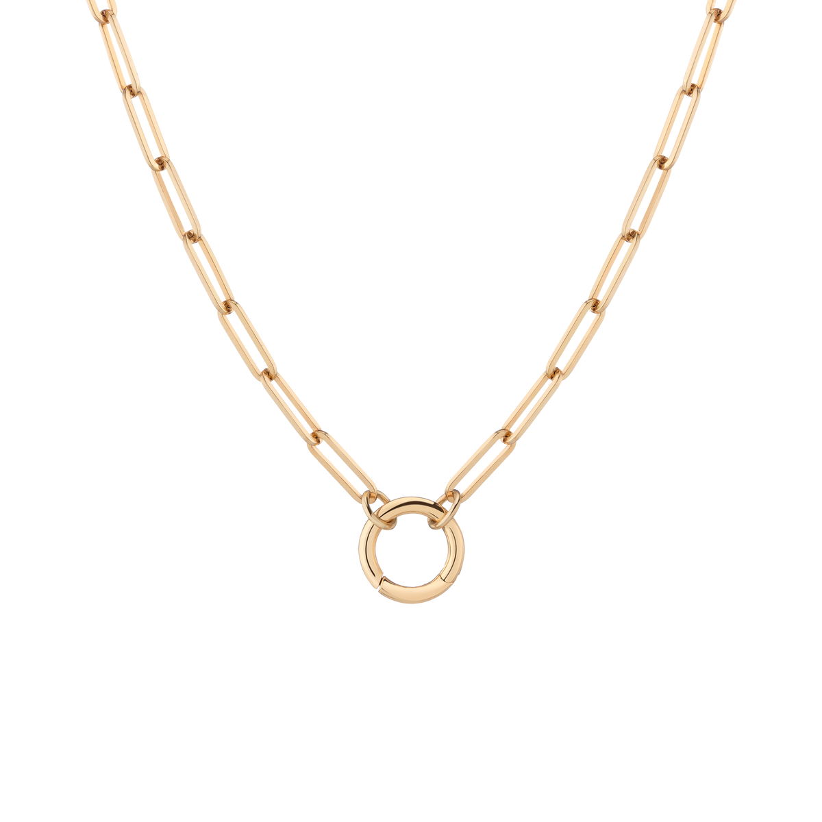 Paperclip Chain Charm Necklace