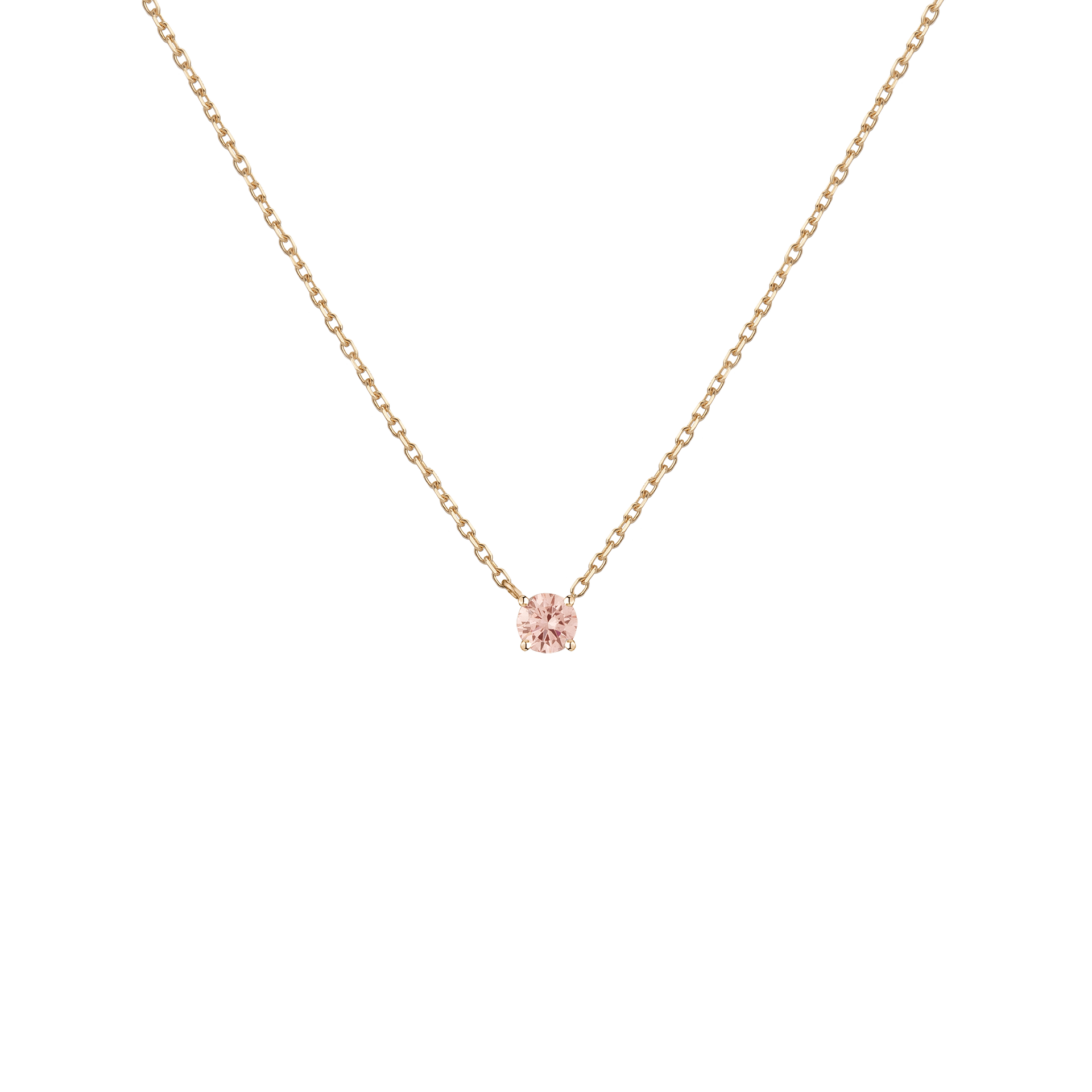 Lab Grown Pink Diamond Solitaire Necklace