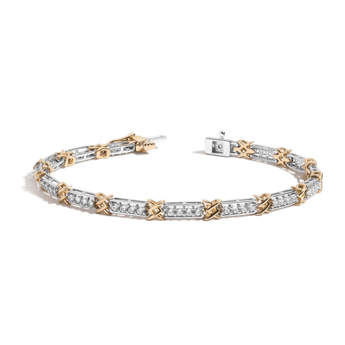 Lab Grown Diamond X Tennis Bracelet