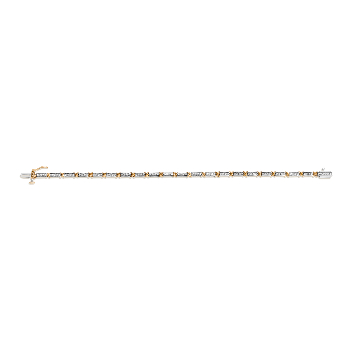 Mini Lab Grown Diamond X Tennis Bracelet