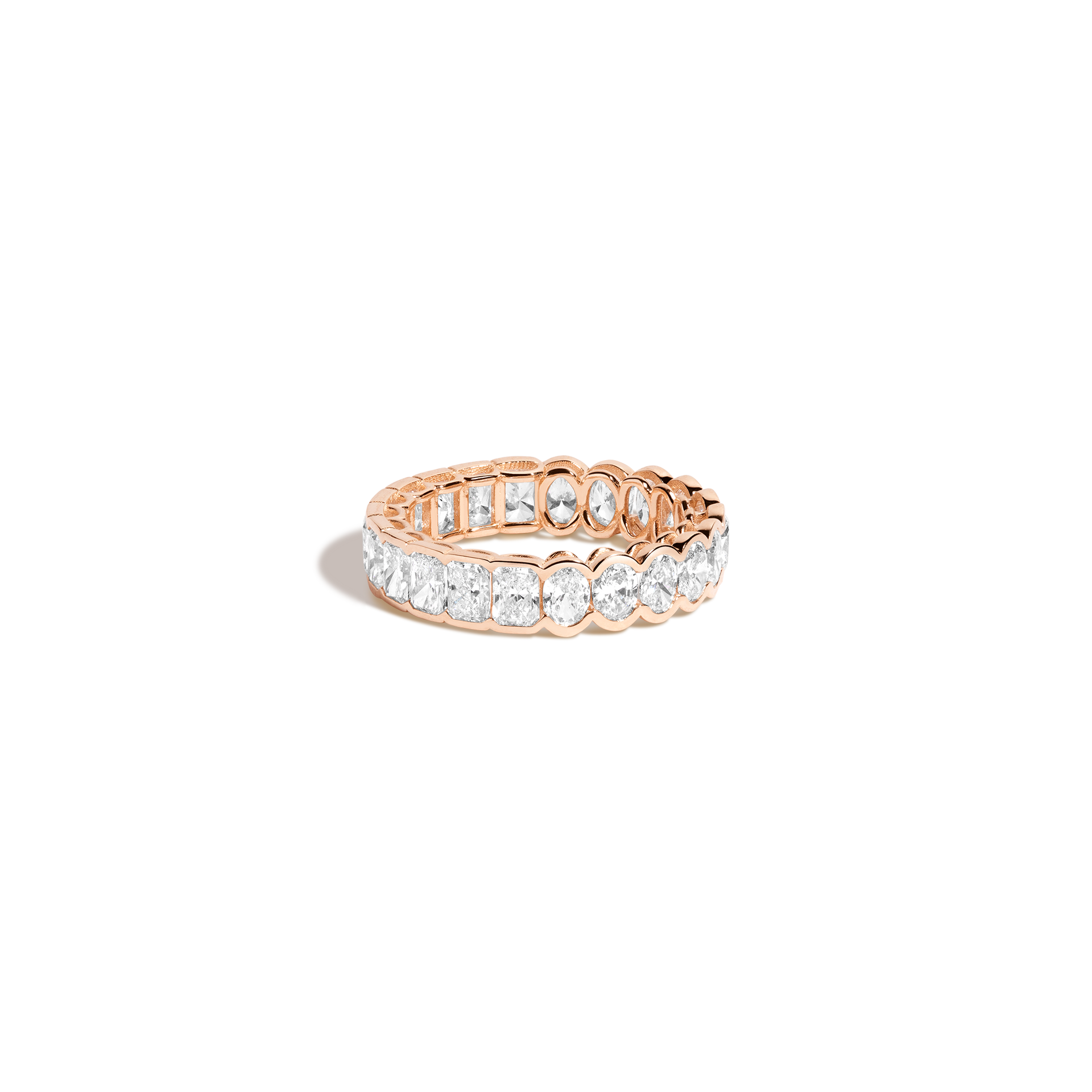 Two-in-One Lab Grown Diamond Semi-Bezel Eternity Ring