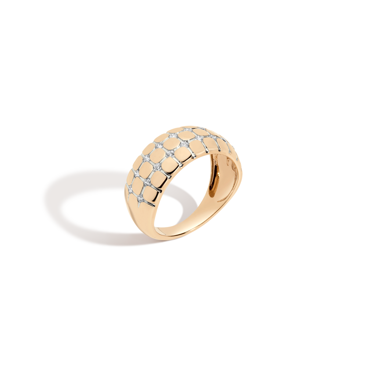 Bold Lab Grown White Sapphire Matrix Ring