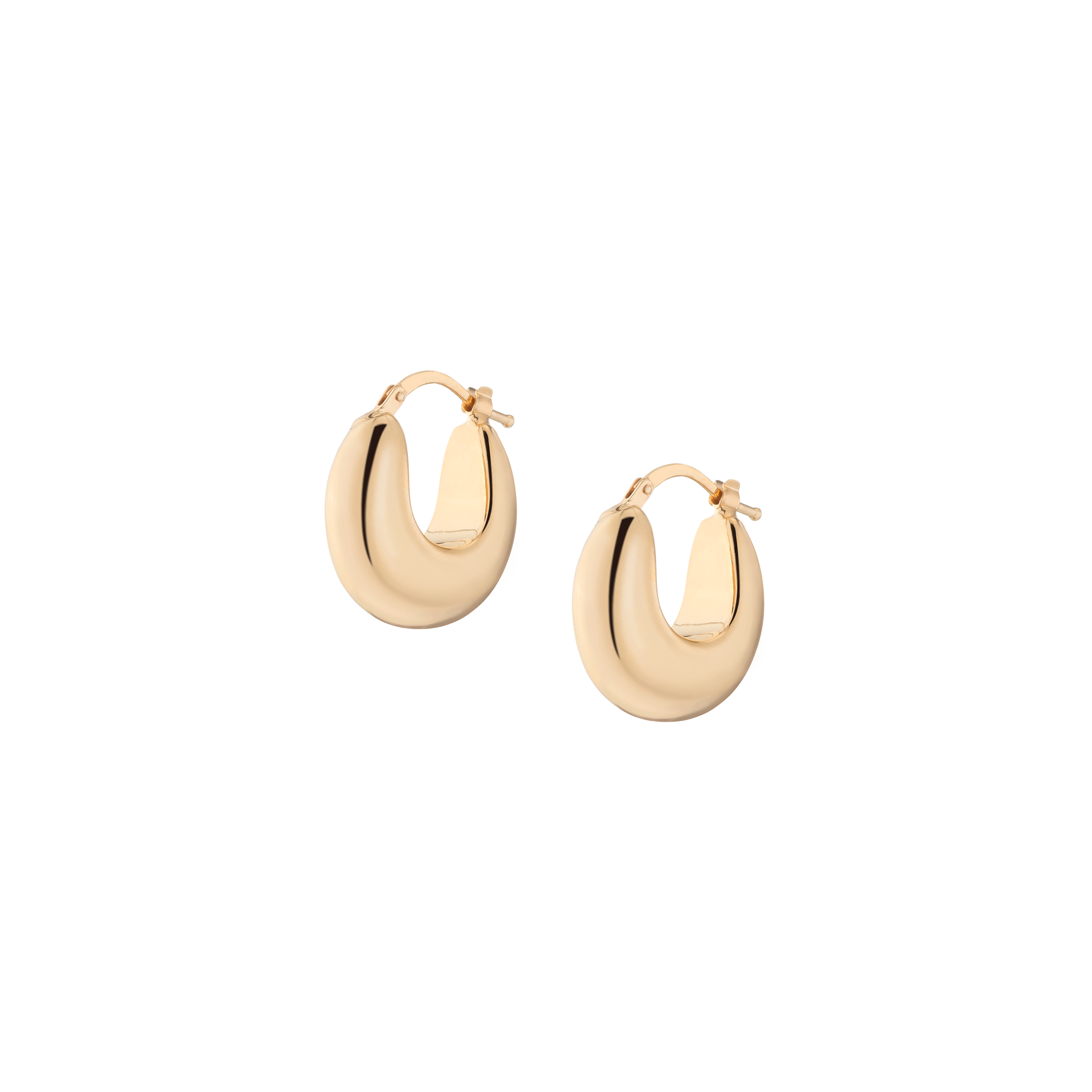 Pillow Saddle Hoops Earrings