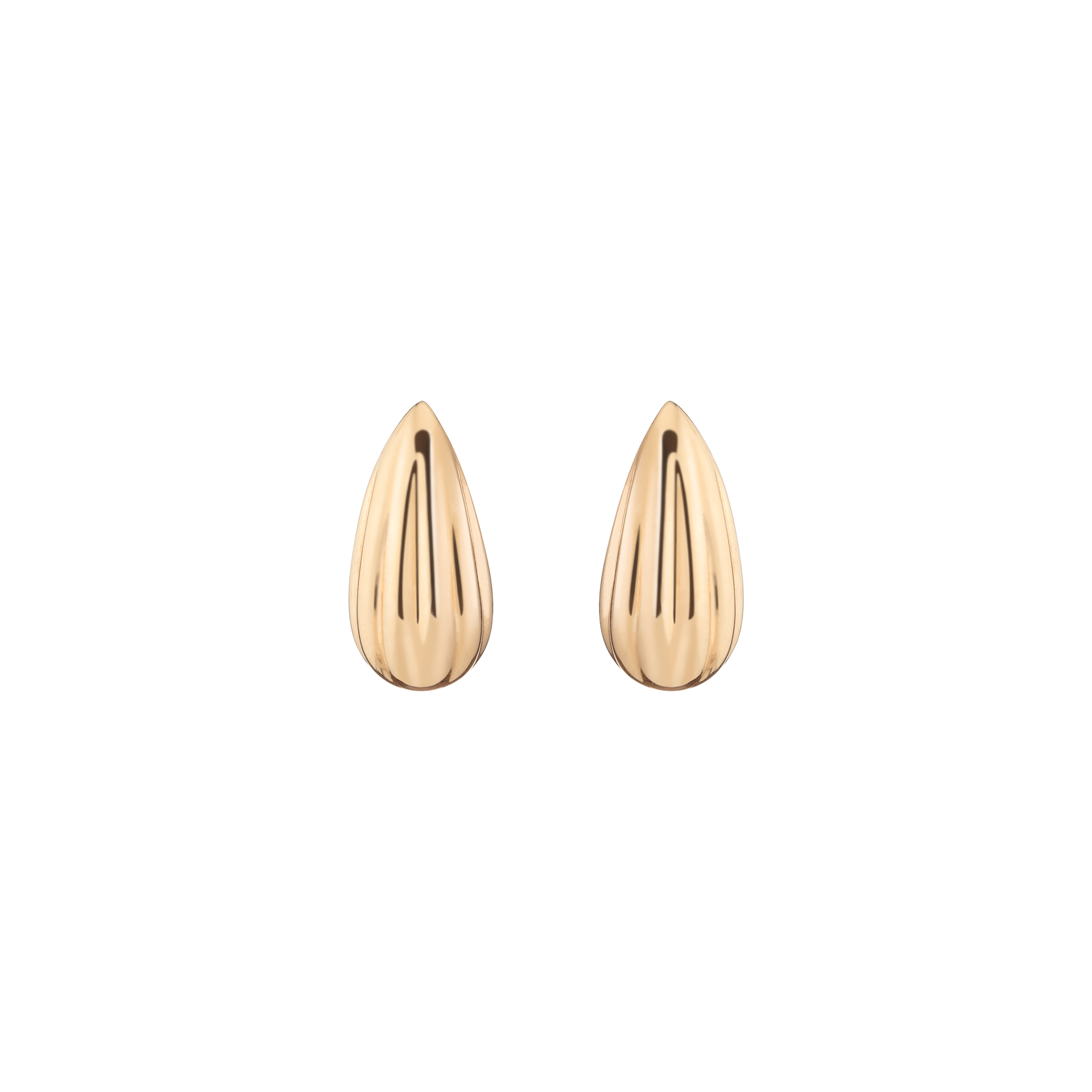Fluted Teardrop Earrings