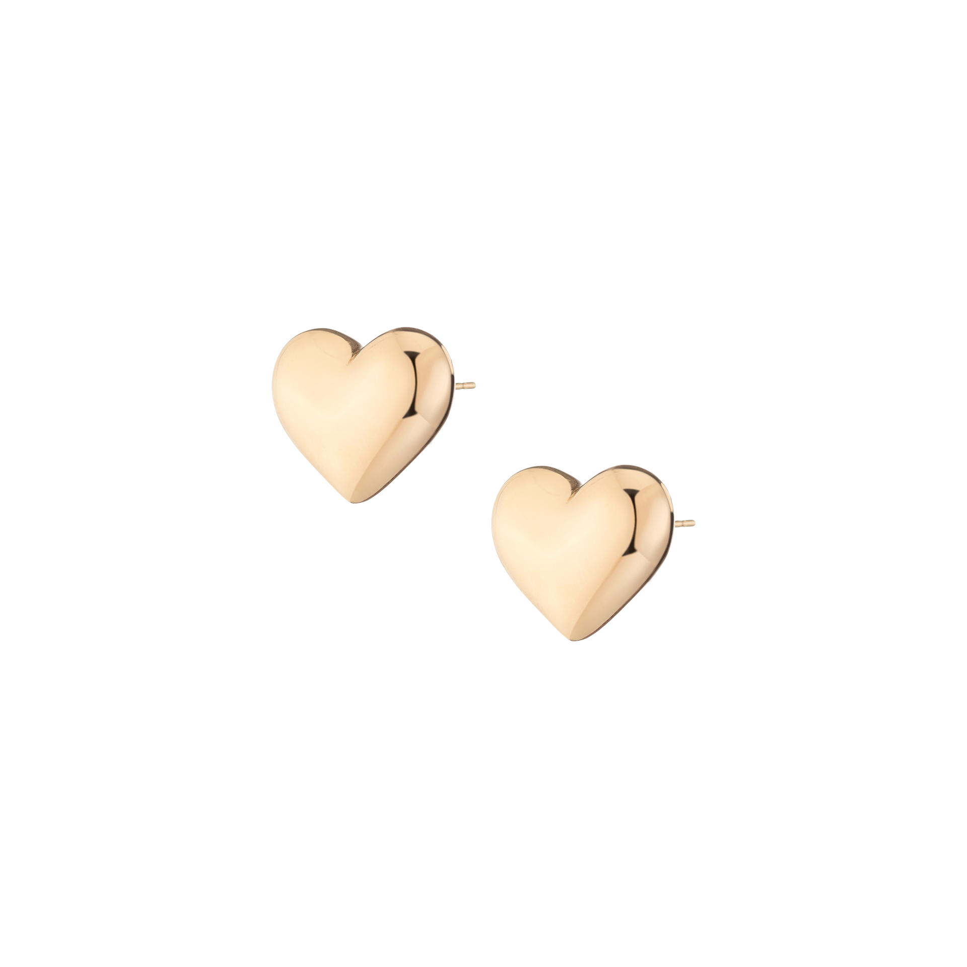 Pillow Heart Stud Earrings