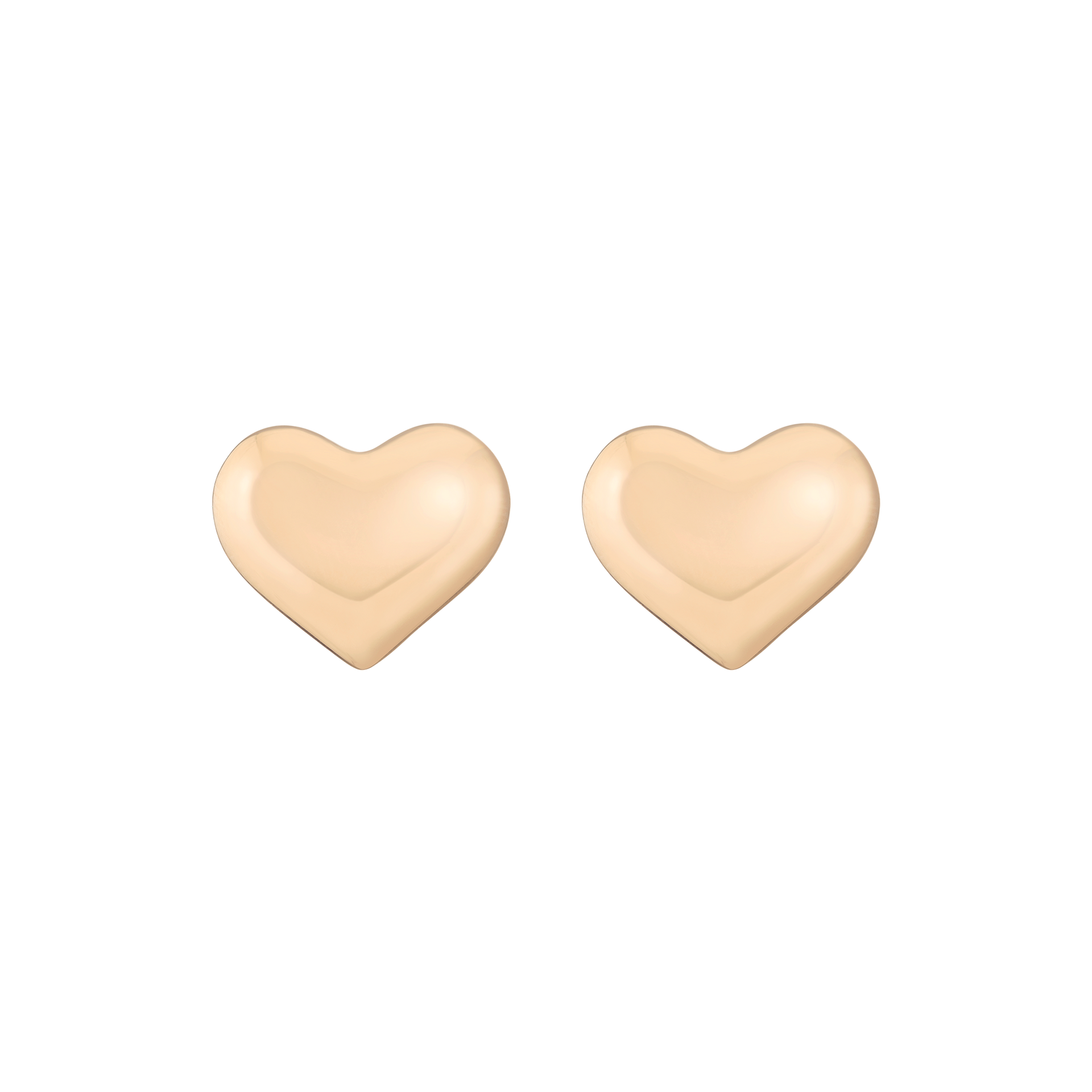 Pillow Heart Stud Earrings