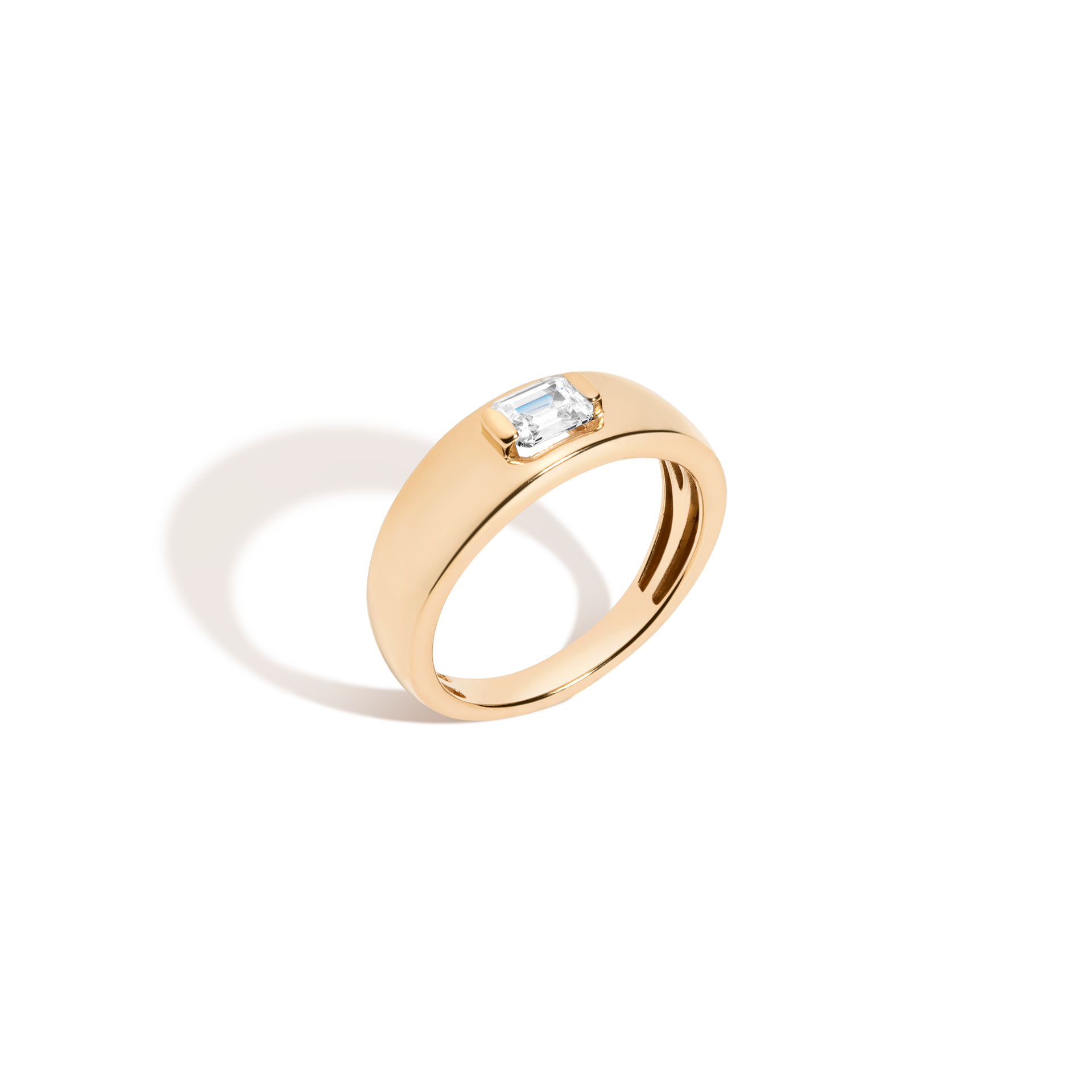 Chunky Lab Grown Diamond Emerald Ring