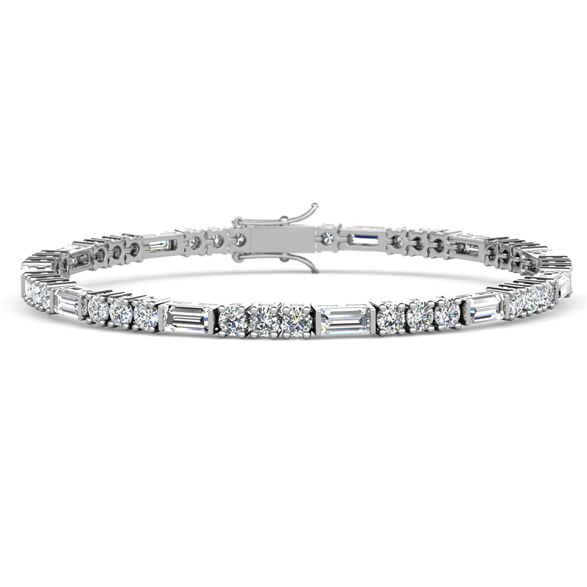 Adrianna 18k White Gold Plated Tennis Bracelet with Simulated Diamond Crystals