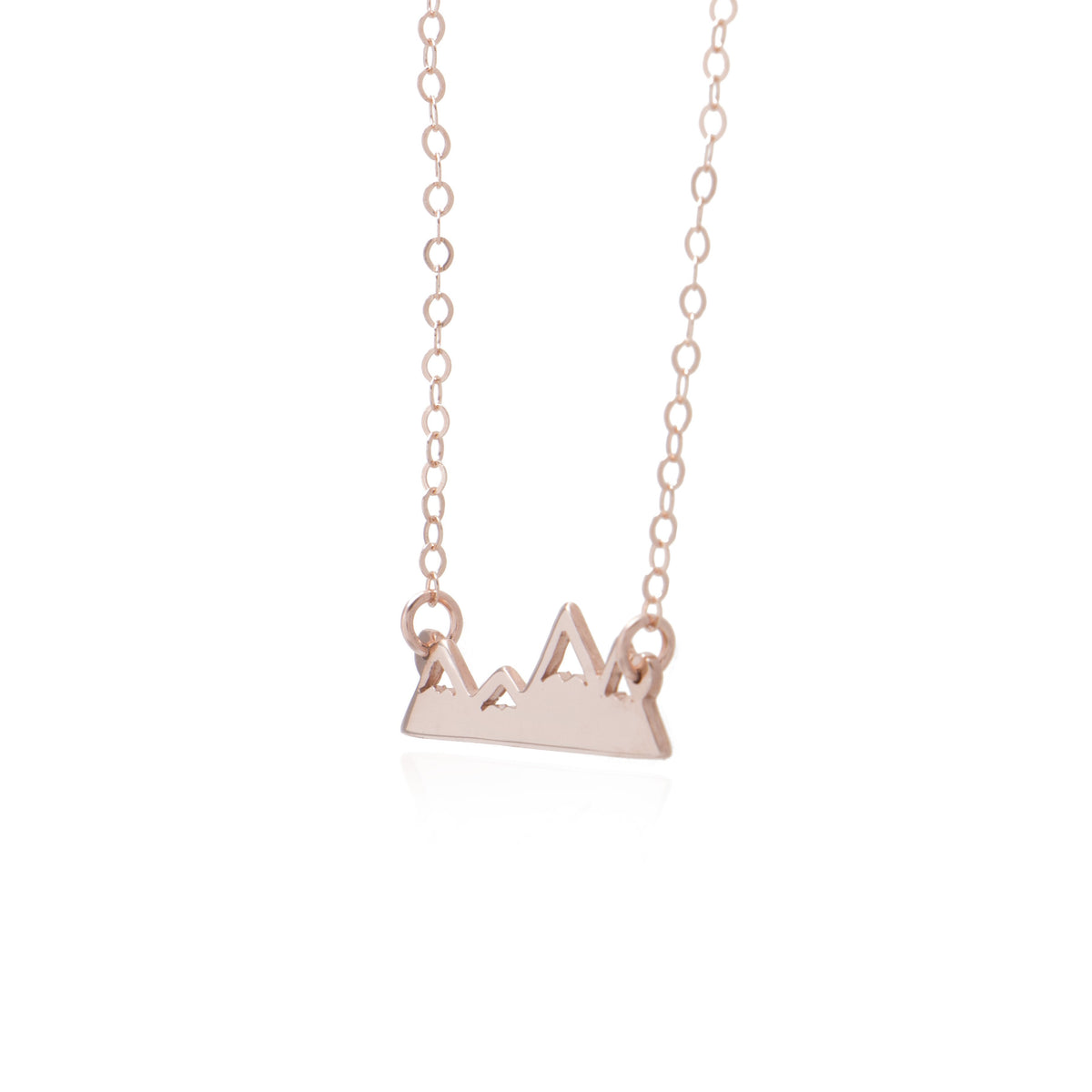 Rose Gold Mountain Range Necklace