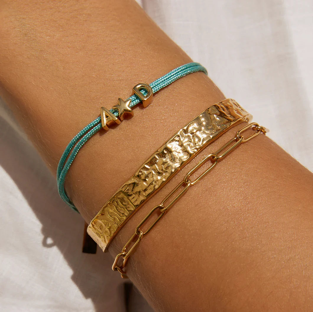 Alphabet String Bracelet Sky