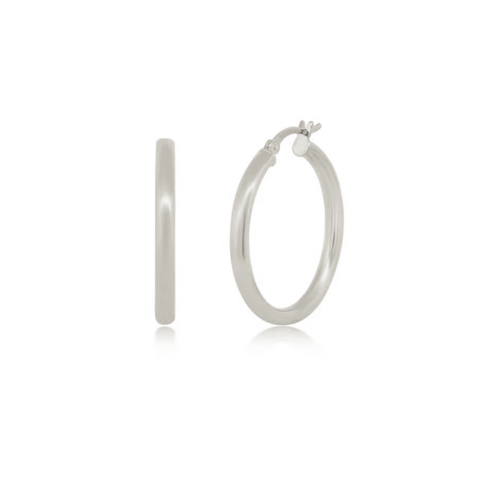 Amy 18k White Gold Plated 20mm/30mm Hoop Earrings