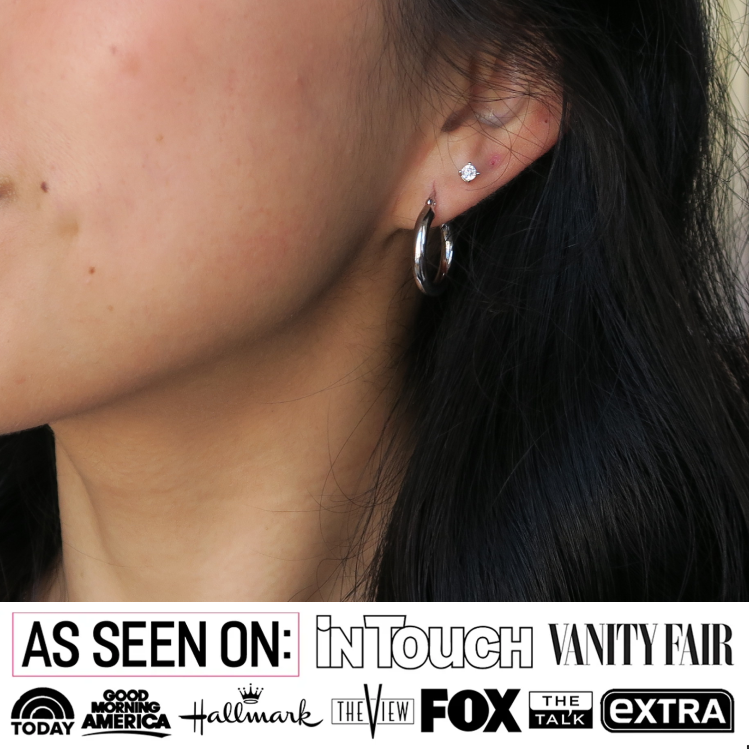 Amy 18k White Gold Plated 20mm/30mm Hoop Earrings