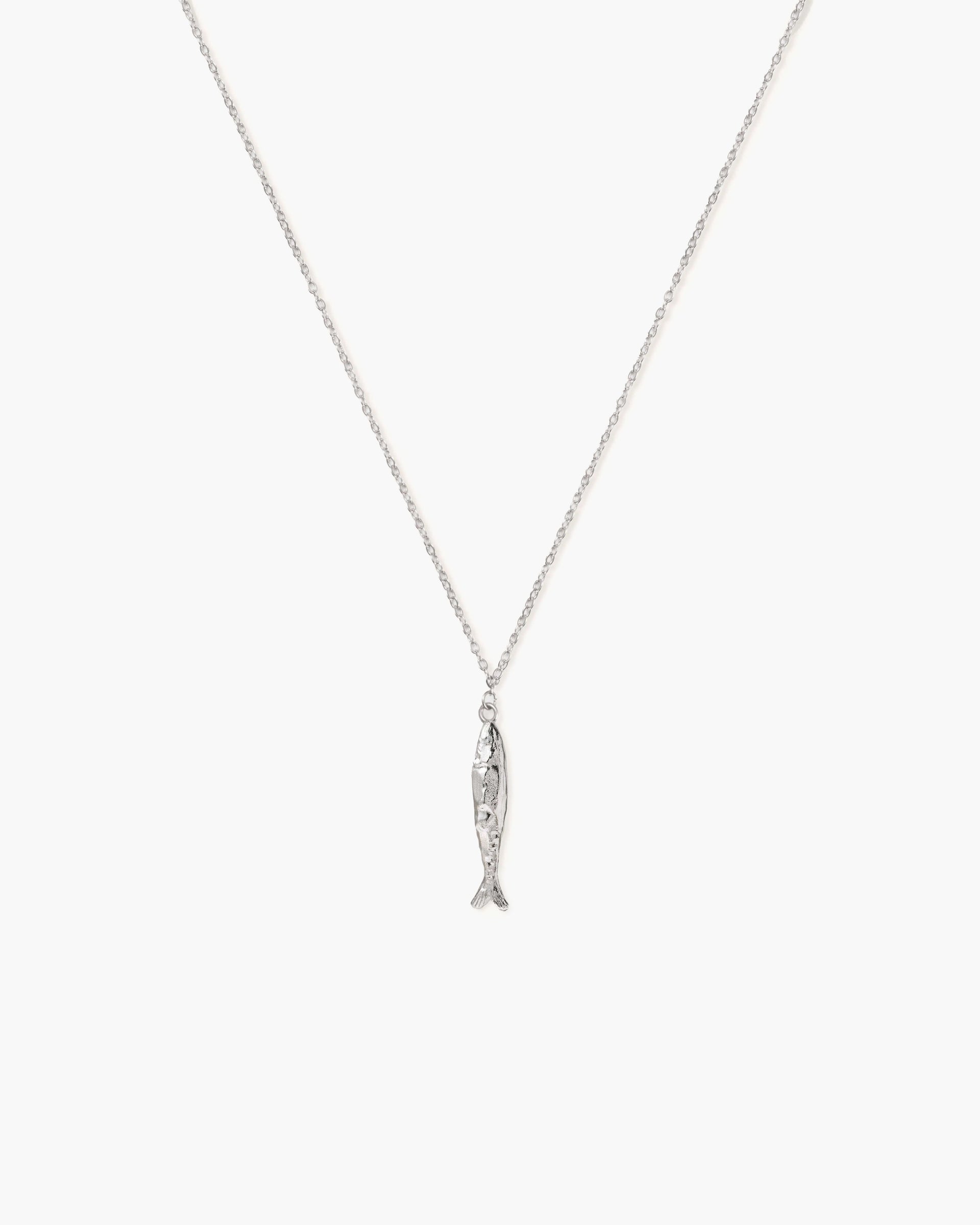 Silver Anchovy Necklace