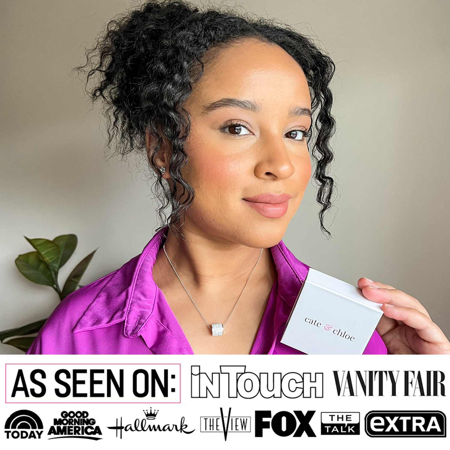 Anabelle 18k White Gold Plated Pendant Necklace with Swarovski Crystals