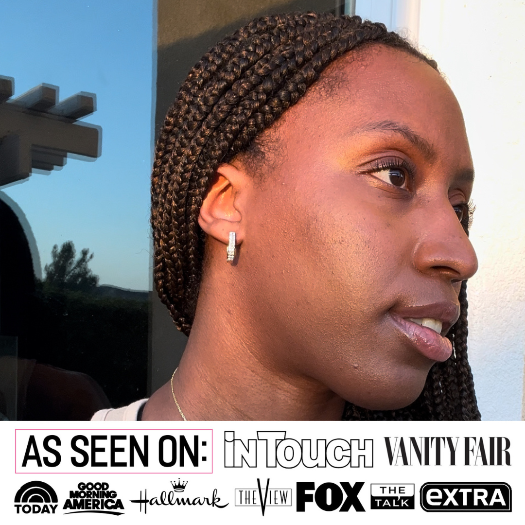 Alice 18k White Gold Plated 17mm Hoop Earrings with Swarovski Crystals