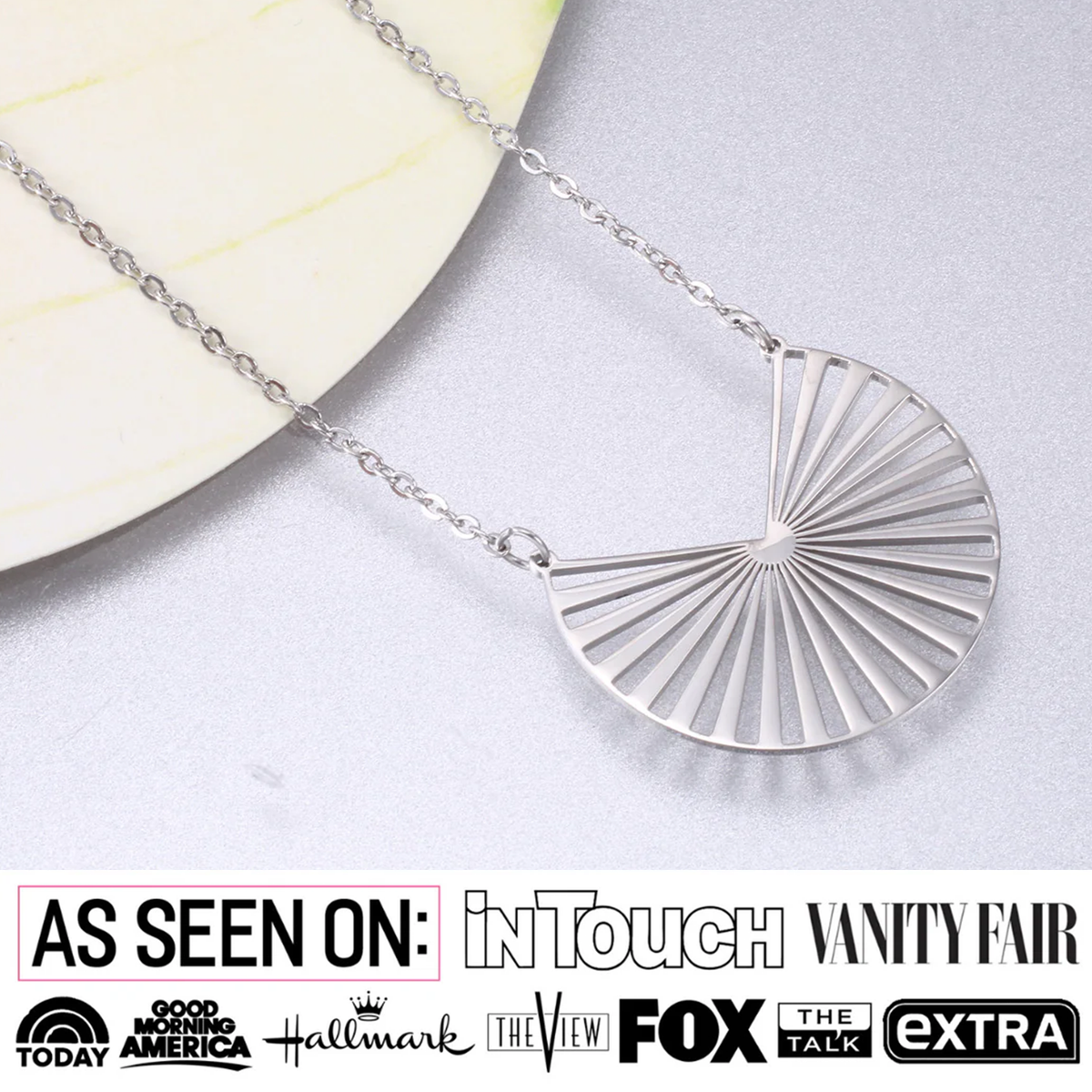 Taylor 18k White Gold Plated Stainless Steel Necklace — Final Sale