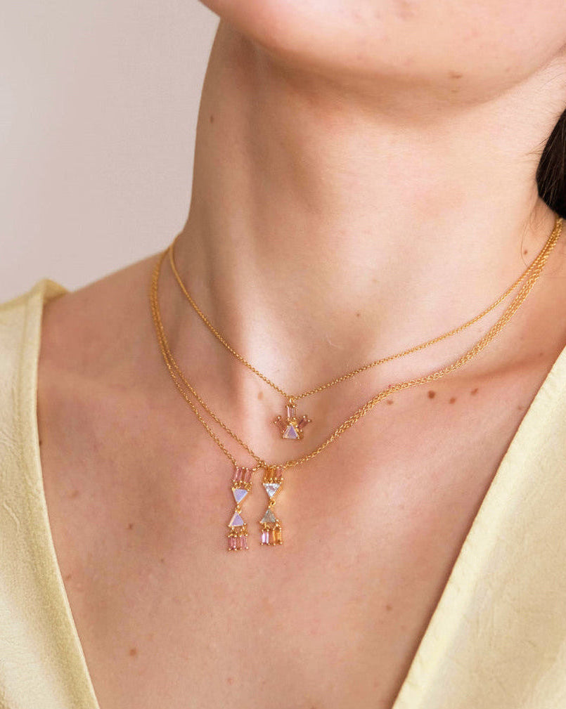 ATLANTE BLUE TOPAZ V NECKLACE