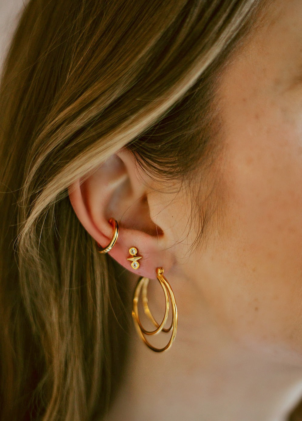 Atlas Earrings - White Topaz