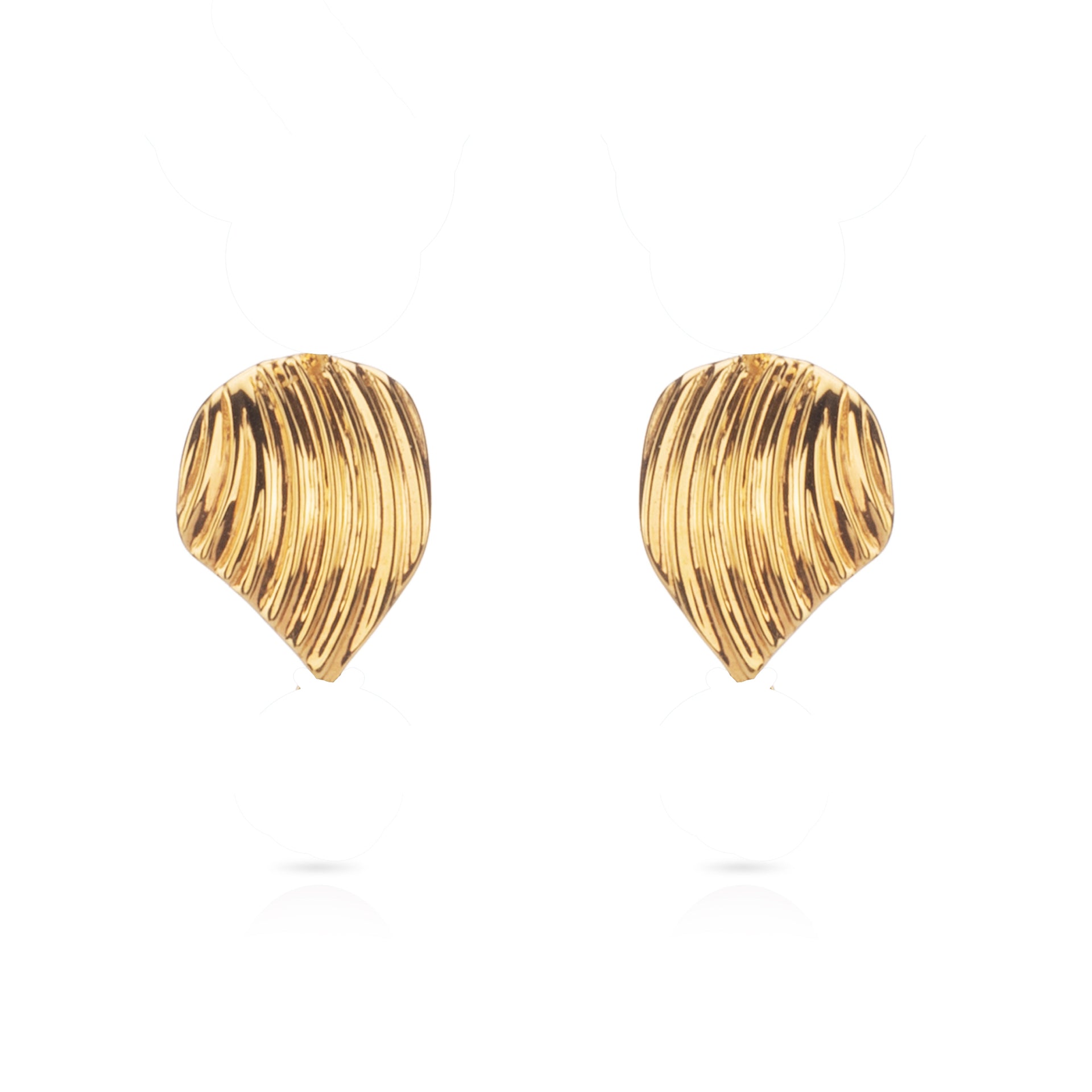 Gold Shell Stud Earrings