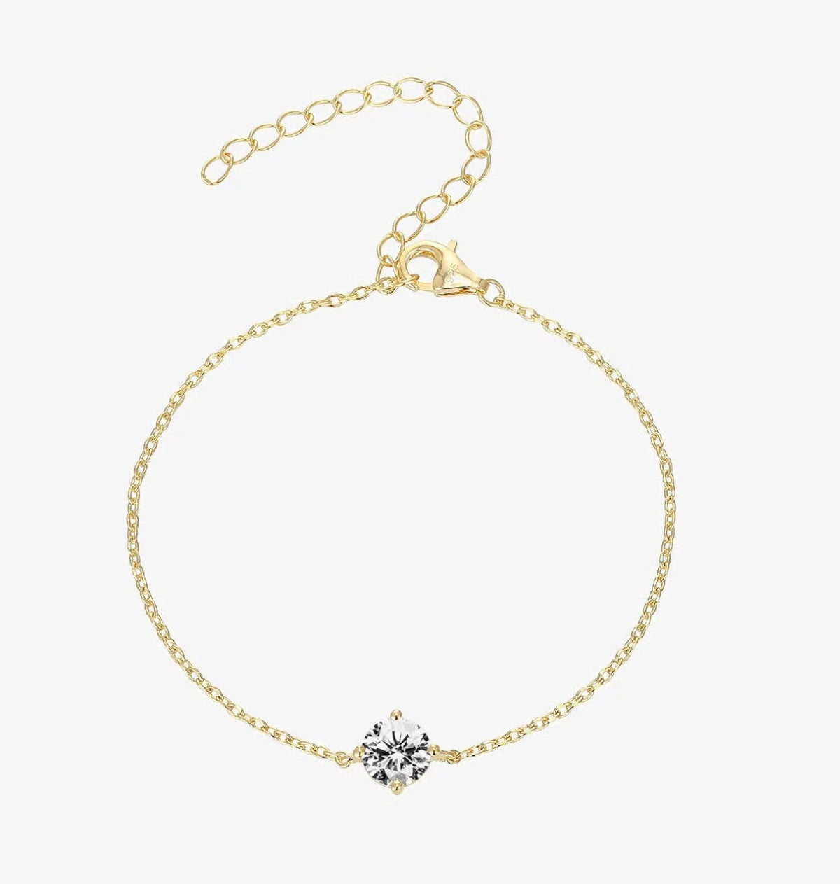 18k Gold Solitaire Bracelet