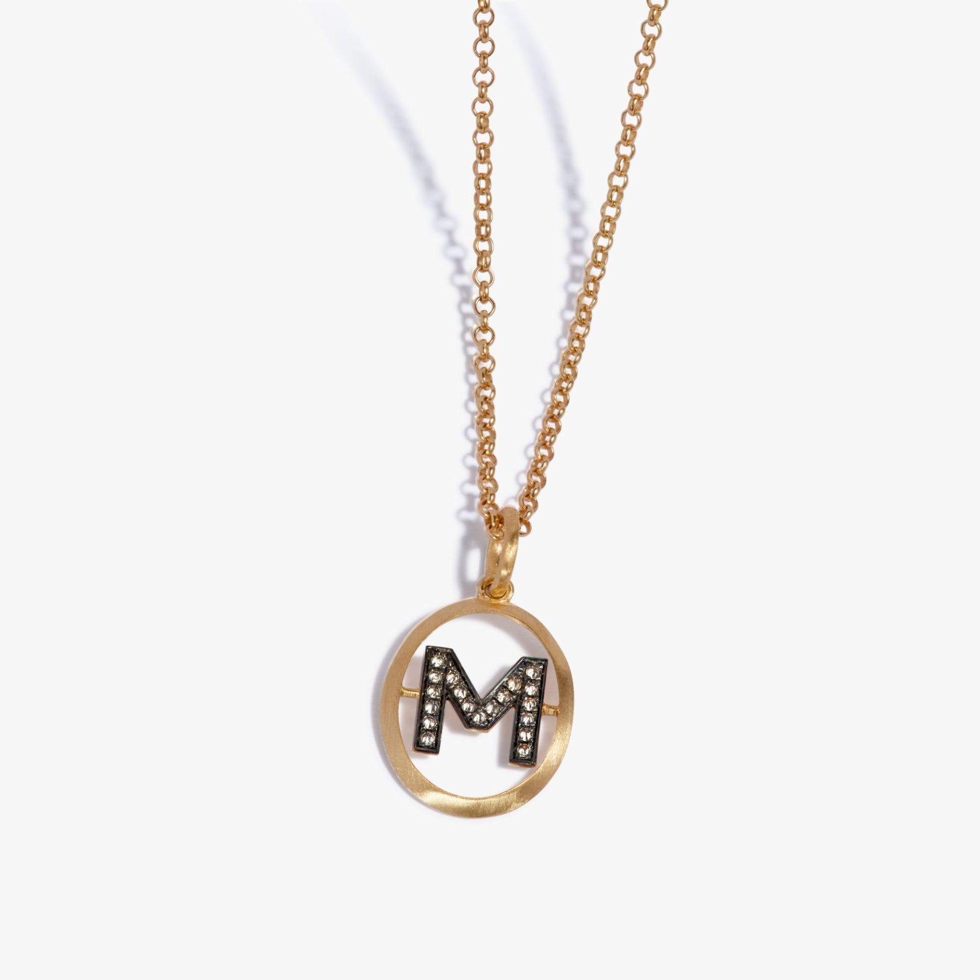 Initial M Necklace