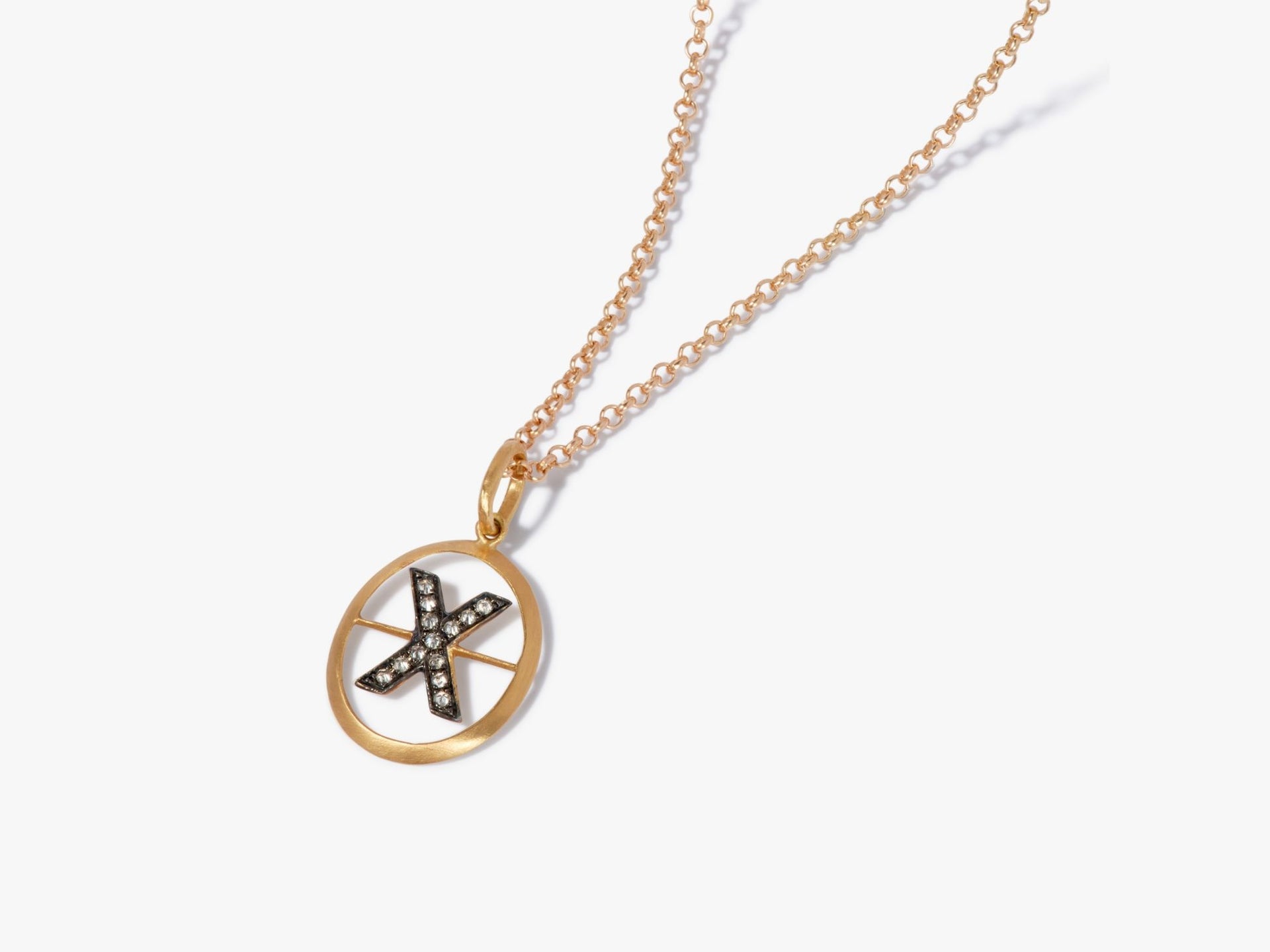 Initial X Necklace