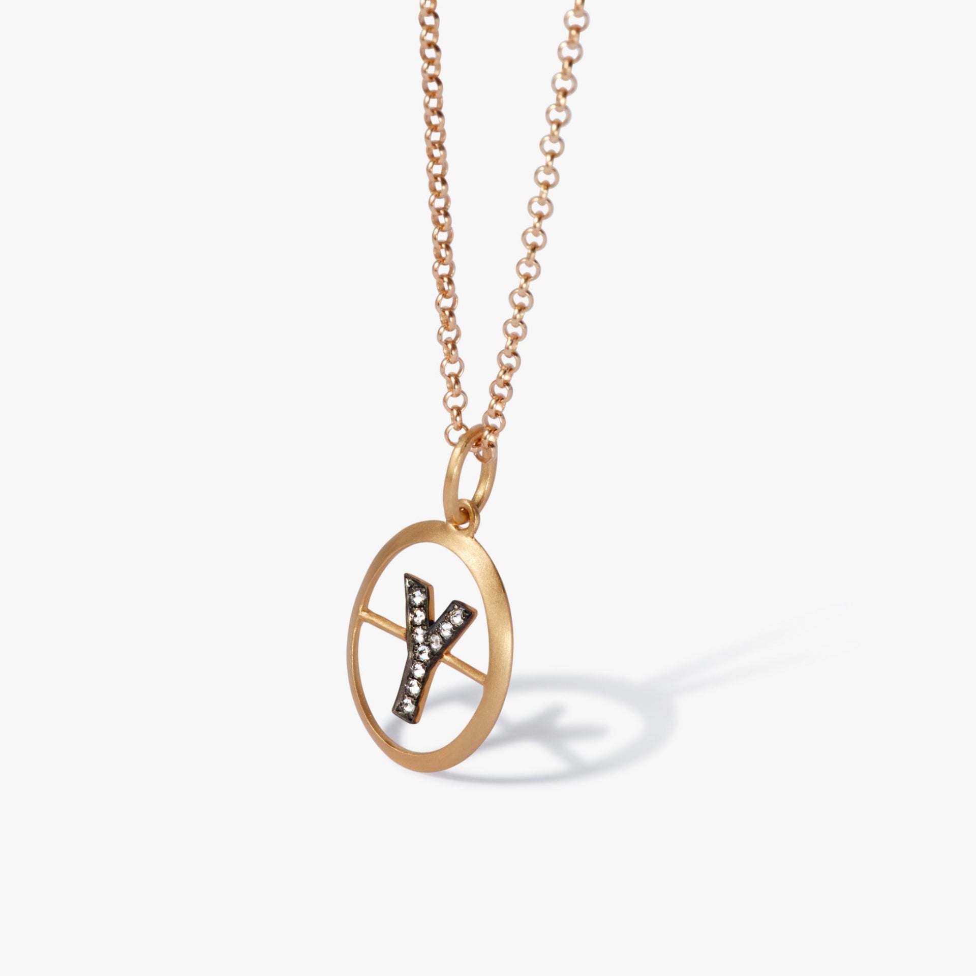 Initial Y Necklace